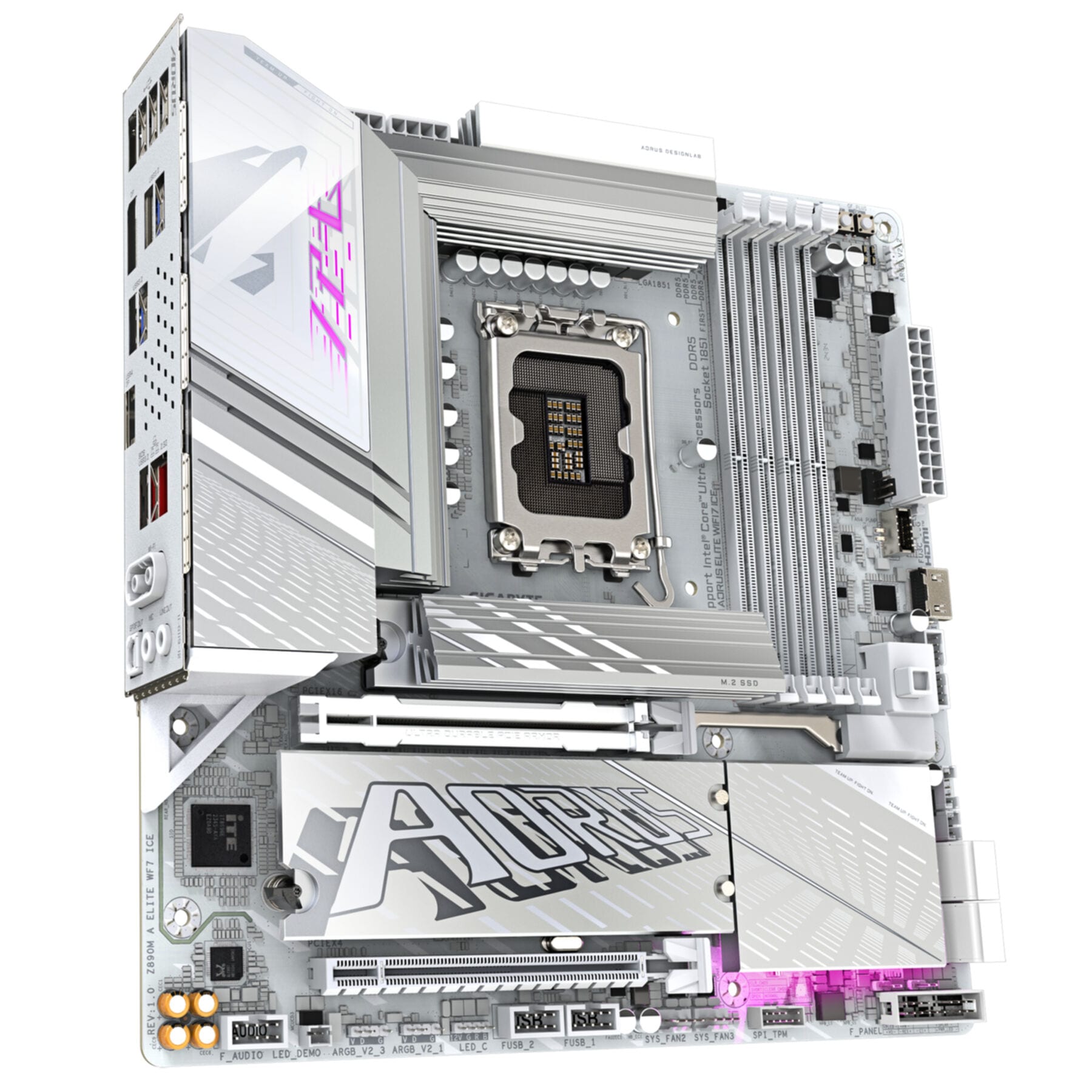 Gigabyte Mainboard »Z890M AORUS ELITE WIFI7 ICE Mainboard - Unterstützt Intel Core Ultra«