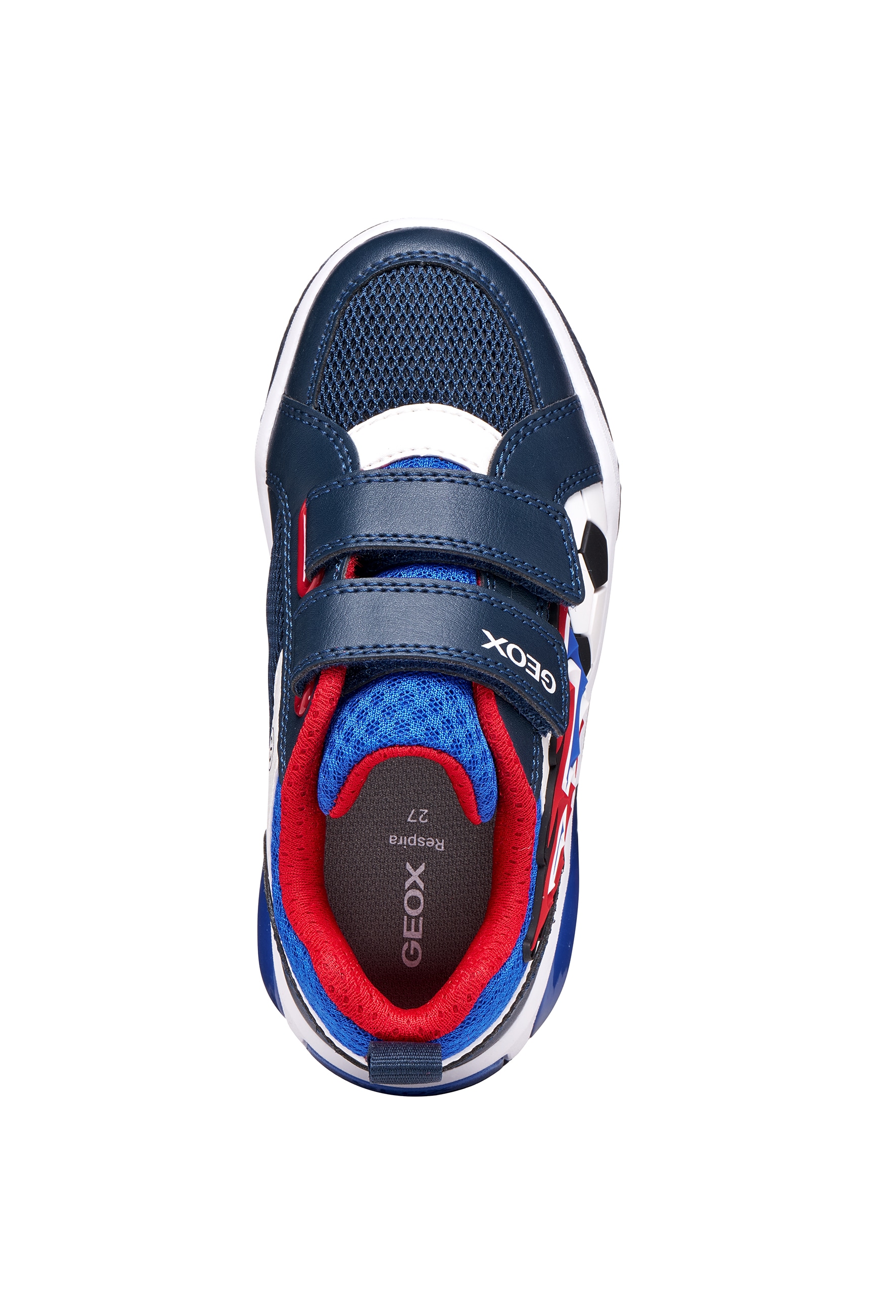 Geox Sneaker »J INEK BOY«  Klettschuh mit Blinkfunktion, Größenschablone zum Download