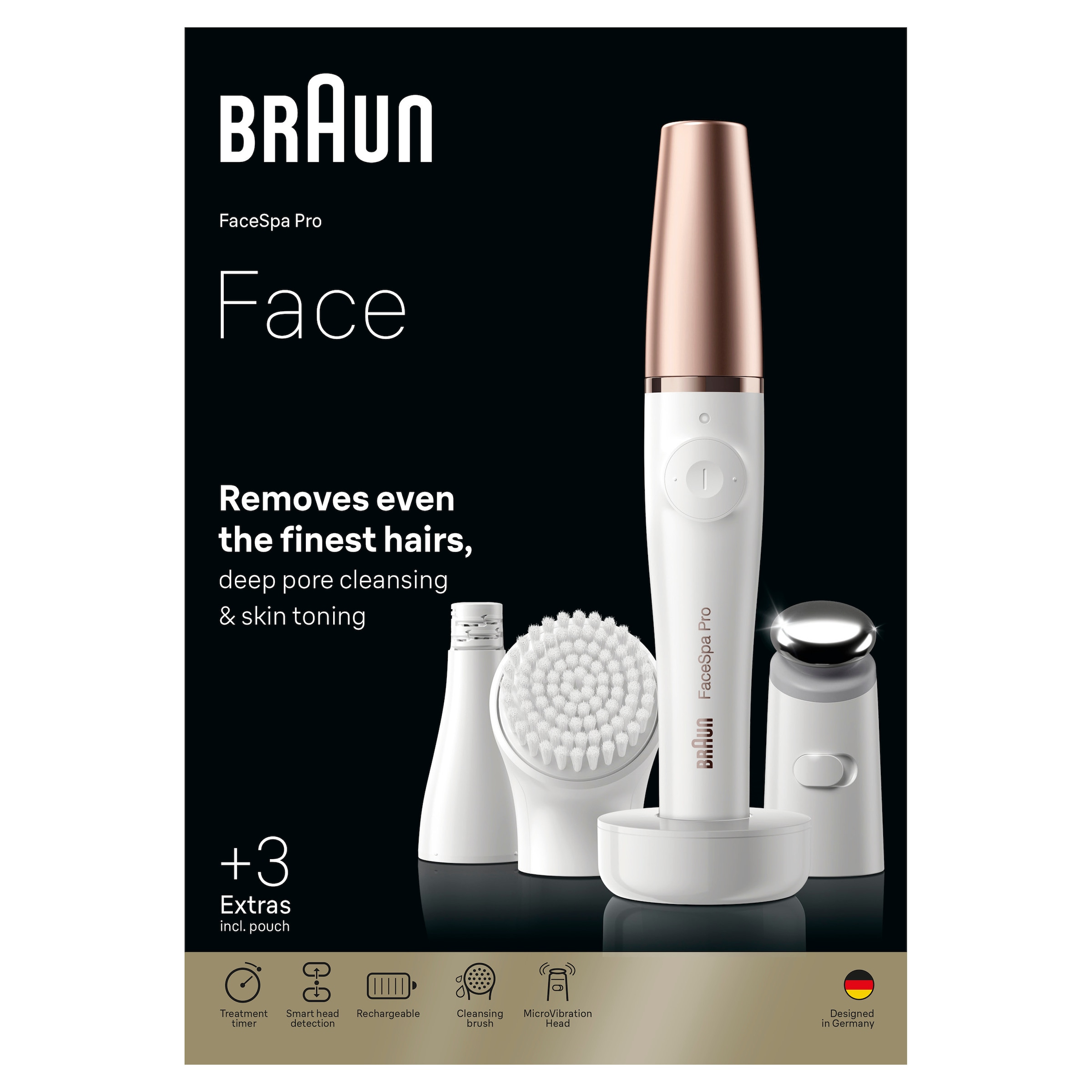 Braun Epilierer »FaceSpa Pro 912« 1 Stk. Aufsätze mit 3 Extras