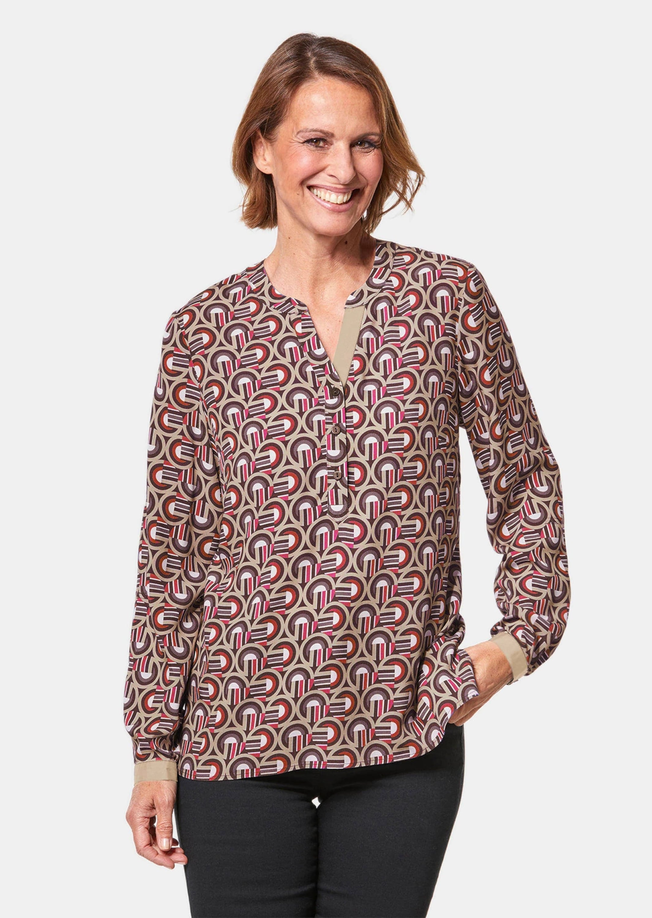 GOLDNER Schlupfbluse »Moderne Druckbluse in legerer Form«