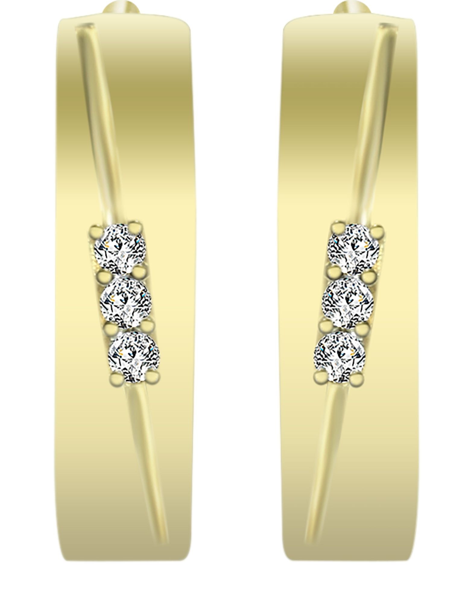 Adelia´s Paar Creolen »Damen Ohrringe ¿ Klappcreole aus 333 Gold mit Zirkonia«