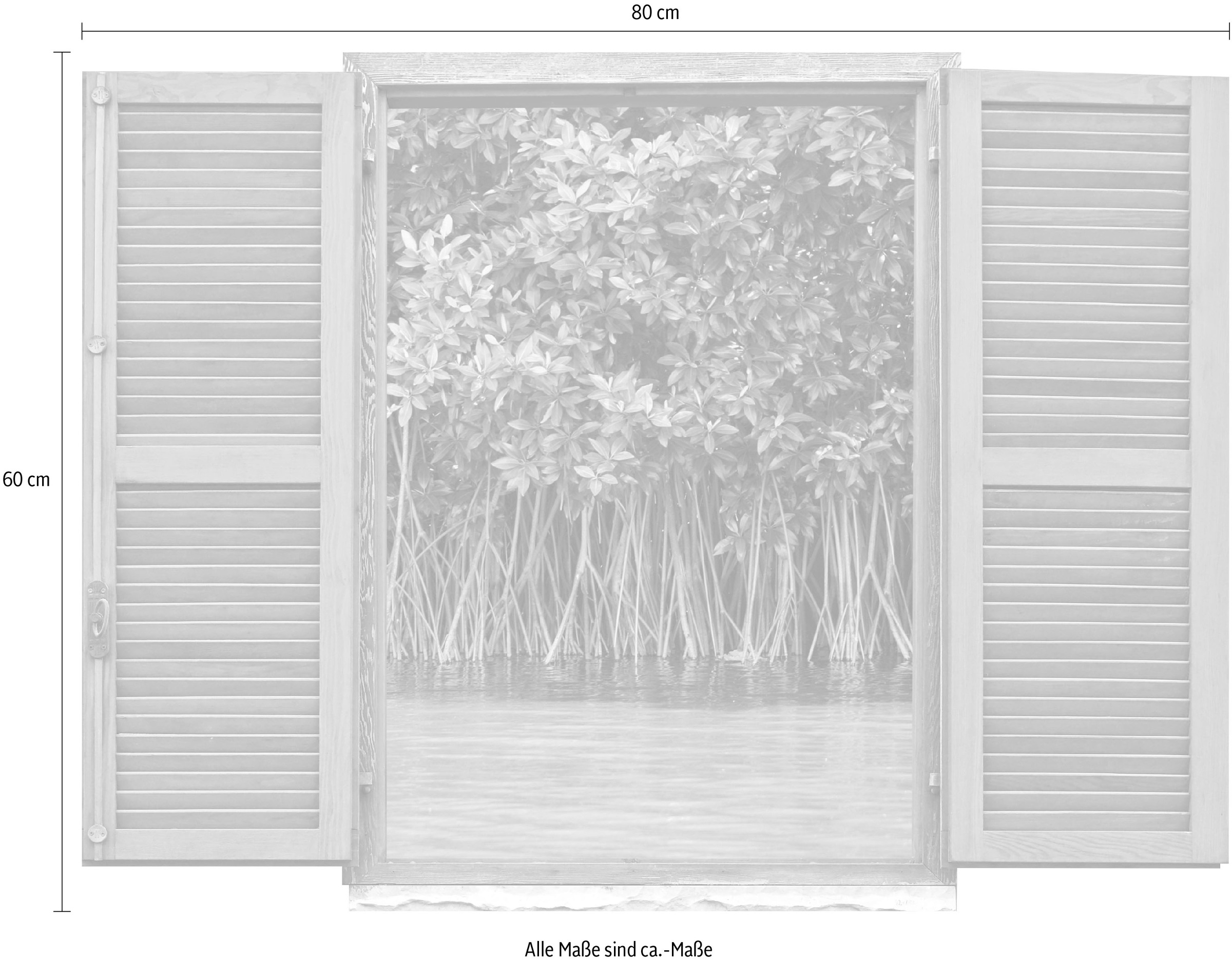 queence Wandtattoo »Bäume im See« Wandsticker, Wandbild, selbstklebend, 3D, Fenster