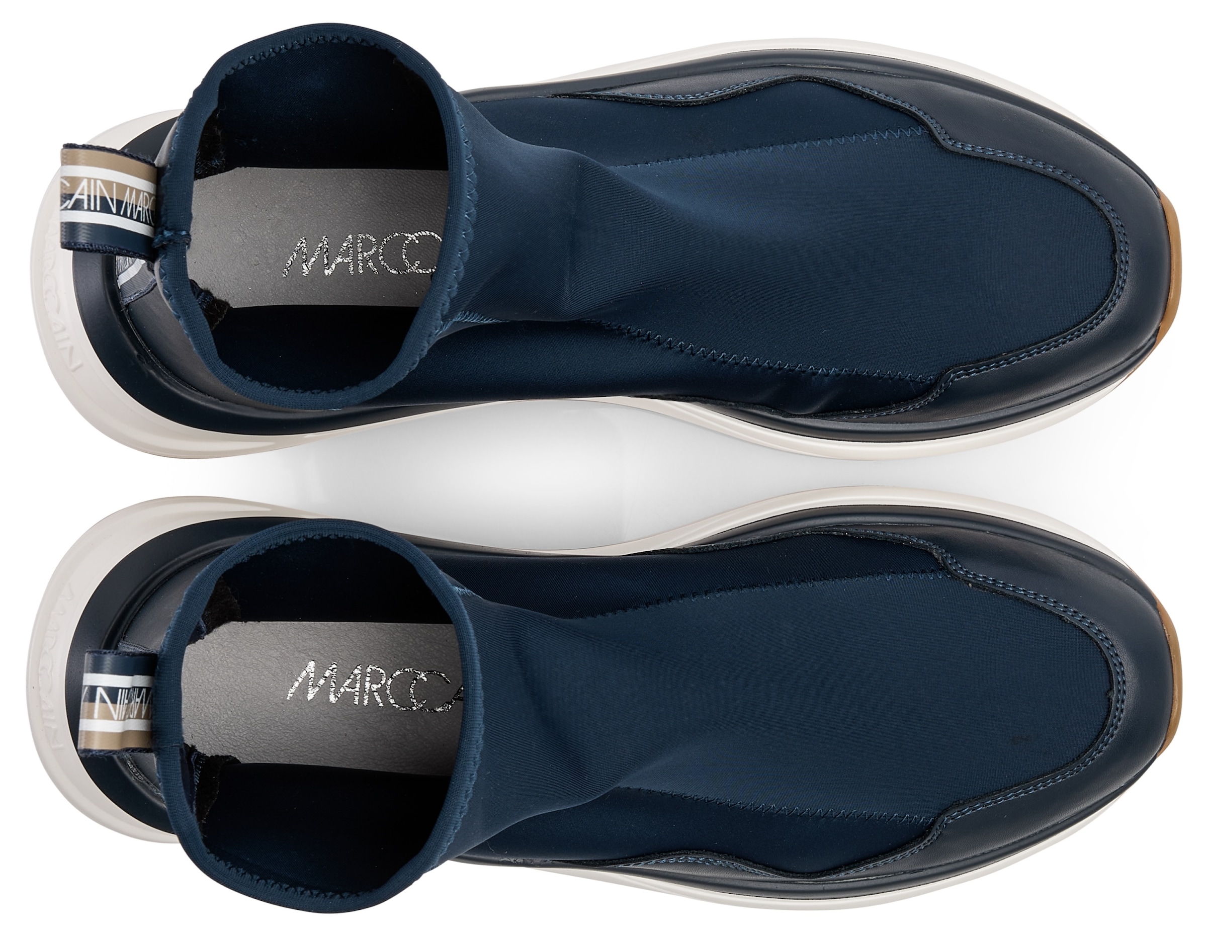Marc Cain Slip-On Sneaker »Heartbreaker«, Schlupf-Sneaker, Freizeitschuh, Sock Boots mit Plateausohle