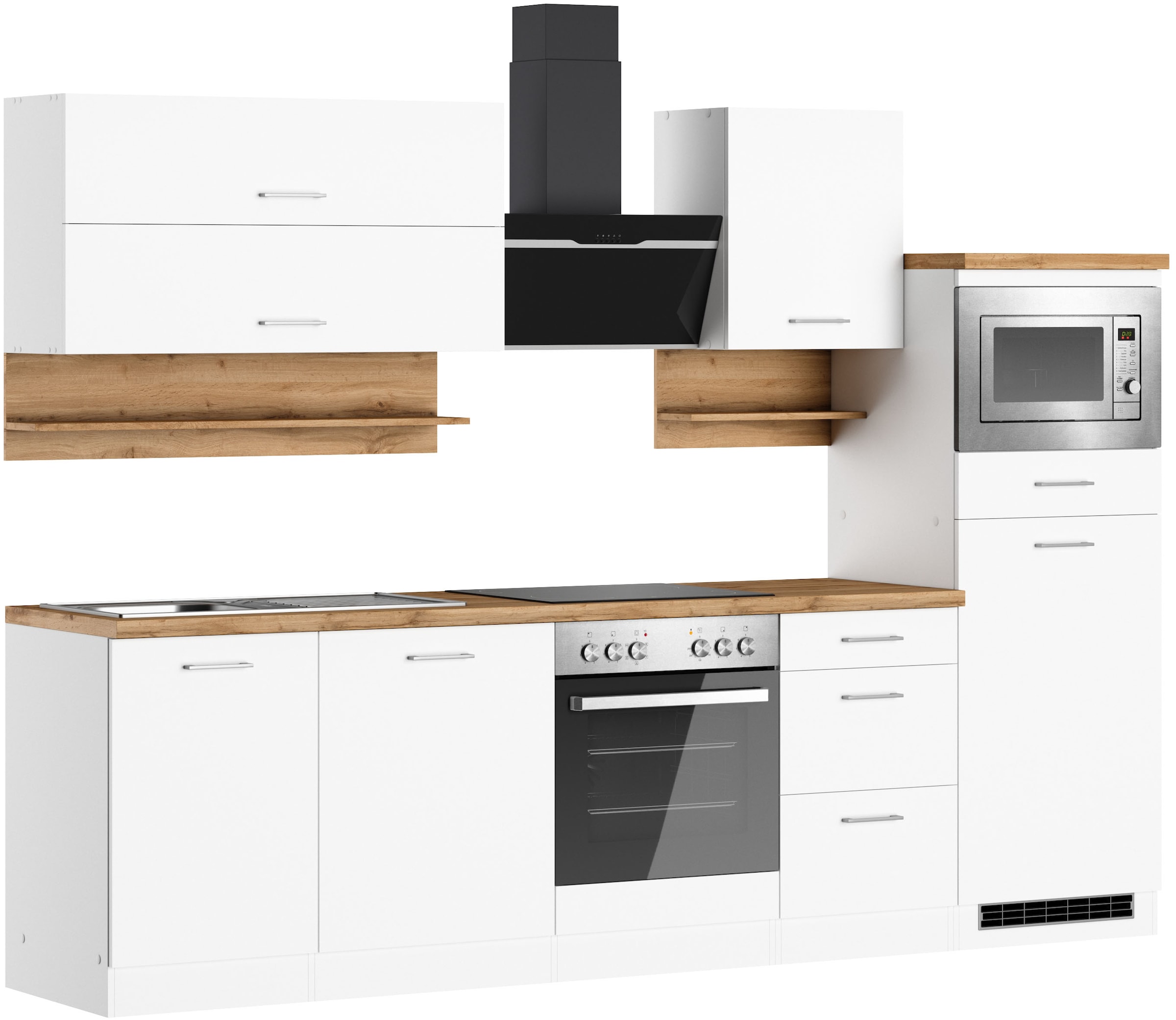 KOCHSTATION Küchenzeile »KS-Milan«, 280 cm breit, robuste Metallauszüge, viel Stauraum