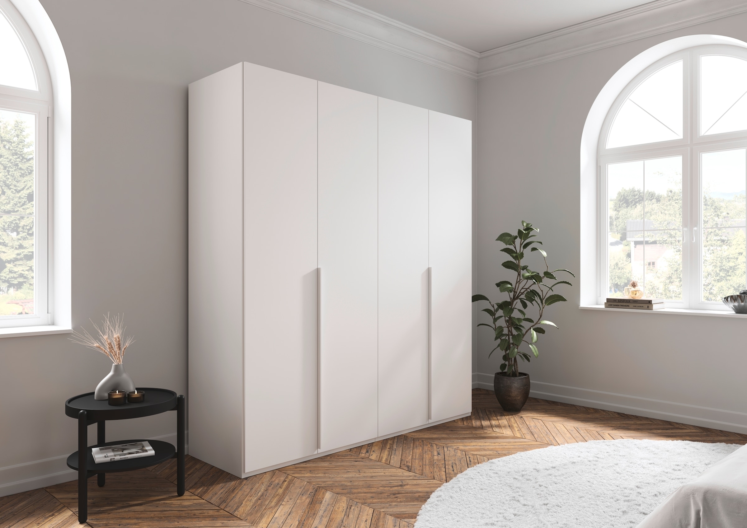 LeGer Home by Lena Gercke Kleiderschrank »Schrank Garderobe Ankleide Schlafzimmer Flur SERINA Eyecatcher«, (in 3 verschiedenen Ausstattungen BASIC/CLASSIC/PREMIUM), in 6 Breiten (101 - 401 cm) mit Front Glas oder Dekor MADE IN GERMANY