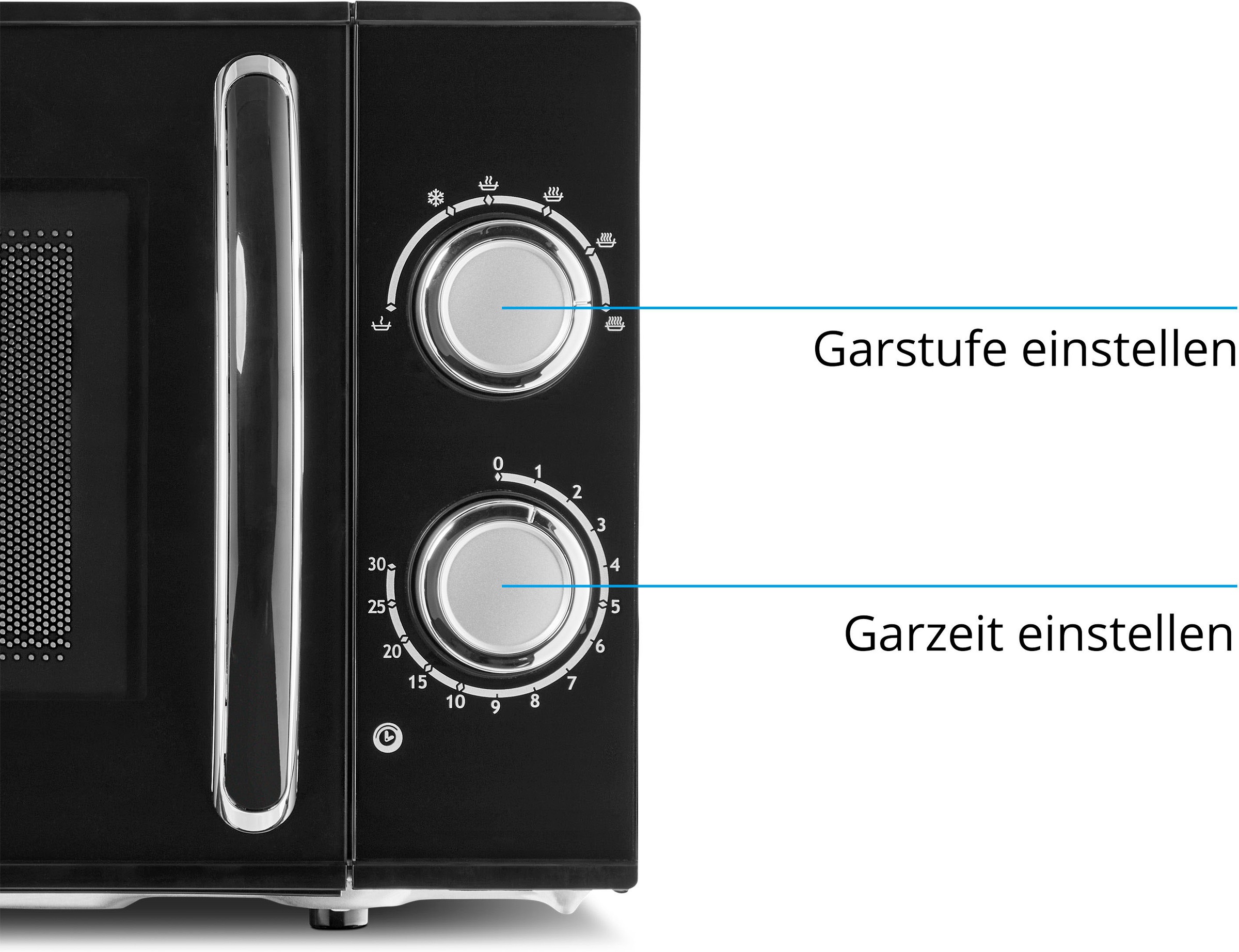Medion® Mikrowelle »MD 15644«, Mikrowelle, 700 W, Leistung 700 W, 6 Leistungsstufen, Auftaufunktion