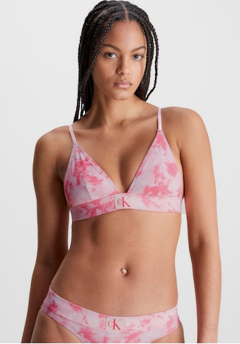 Triangel-Bikini-Top »FIXED TRIANGLE-RP-PRINT«, mit Calvin Klein Markenlabel