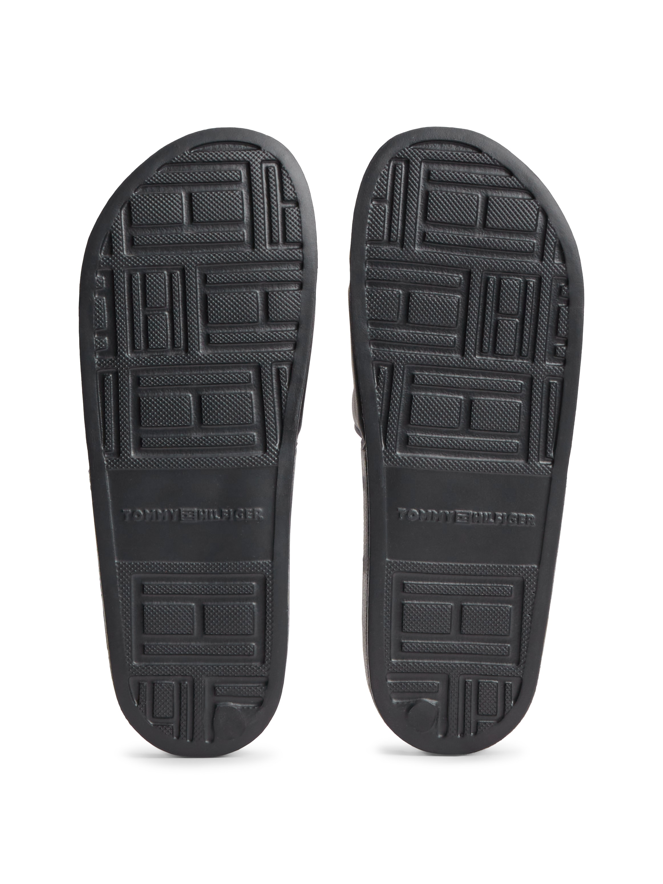 Tommy Hilfiger Pantolette »TH MONOGRAM POOL SLIDE«  Sommerschuh, Schlüpfschuh mit großem TH in der Bandage