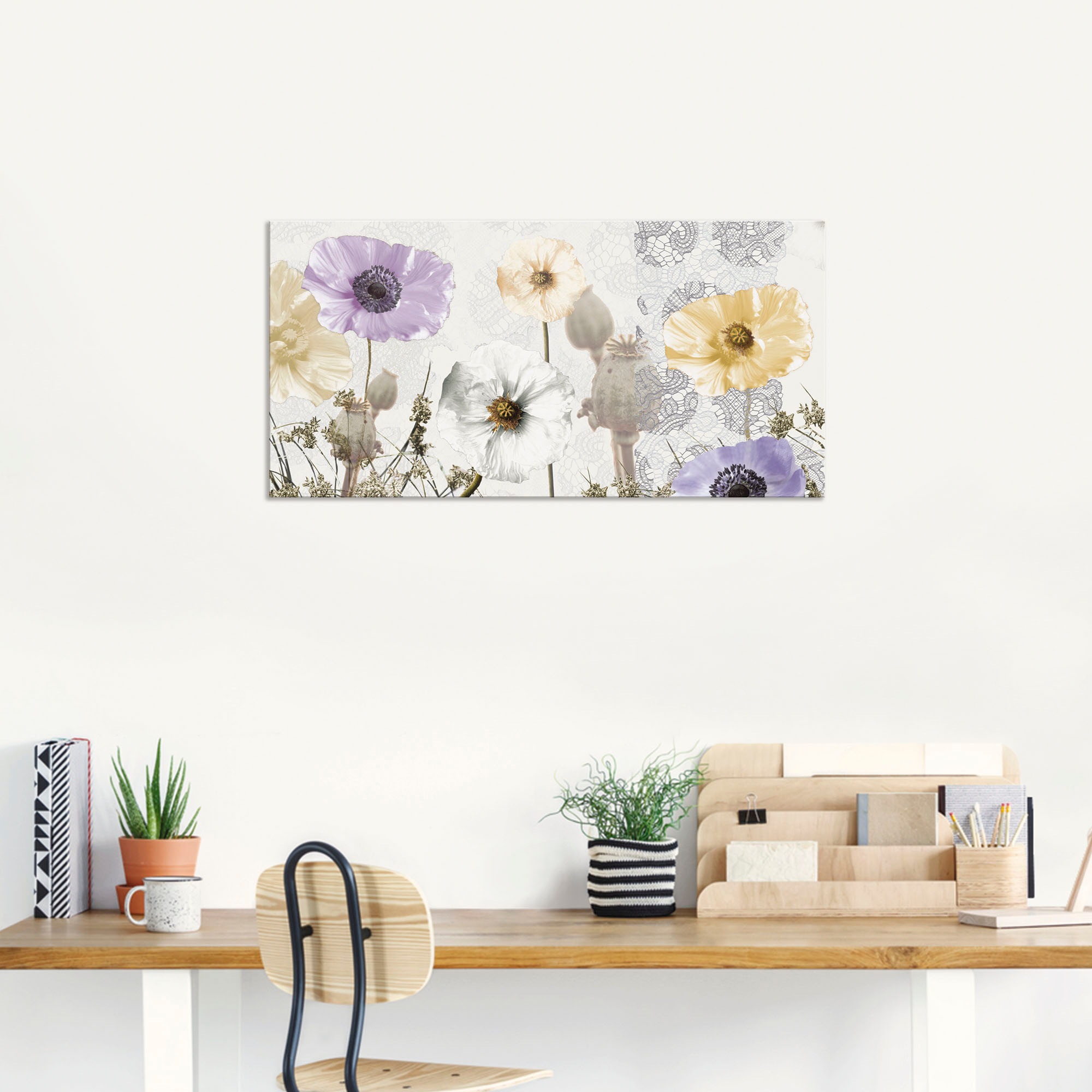 Artland Wandbild »Glänzende Mohnblumen«, Blumen, (1 St.), als Alubild, Outdoorbild, Leinwandbild, Wandaufkleber, versch. Größen