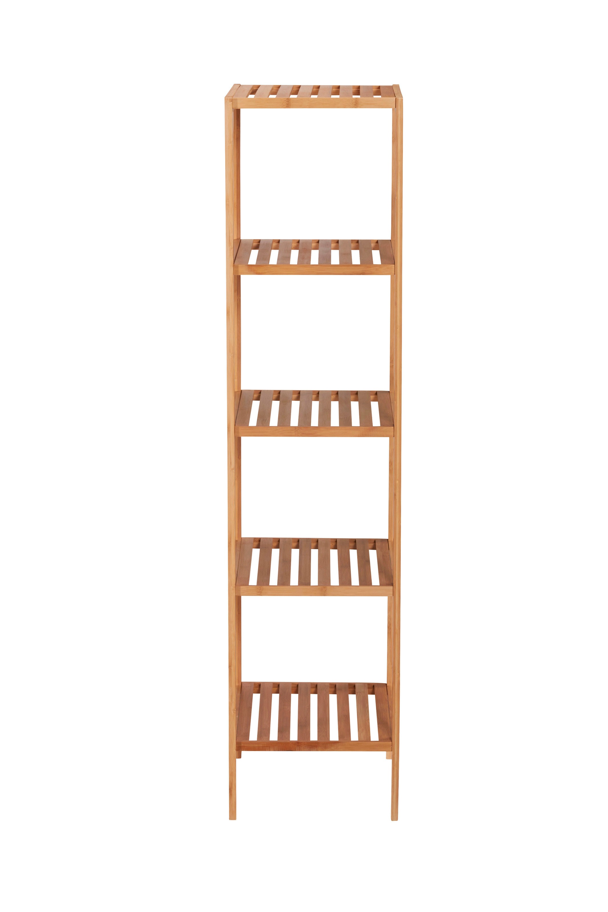 Schütte Badregal »Bambus«, Bambus, Badregal schmal mit 5 Ablagefächern, nachhaltiges Badmöbel, 34 cm breit