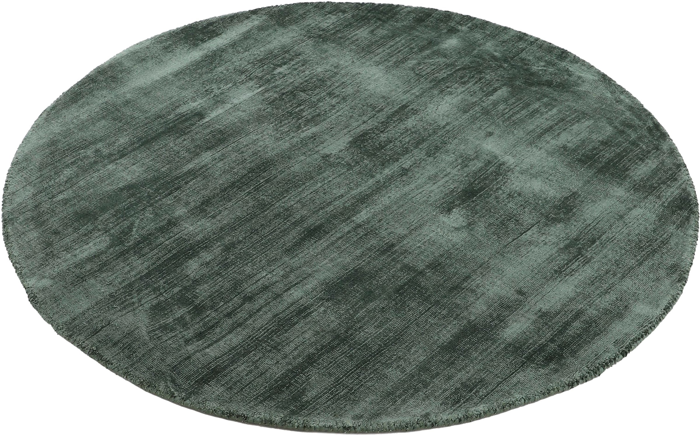 carpetfine Teppich »Ava Viskoseteppich«, rund, Seidenoptik, leichter Glanz, Wohnzimmer