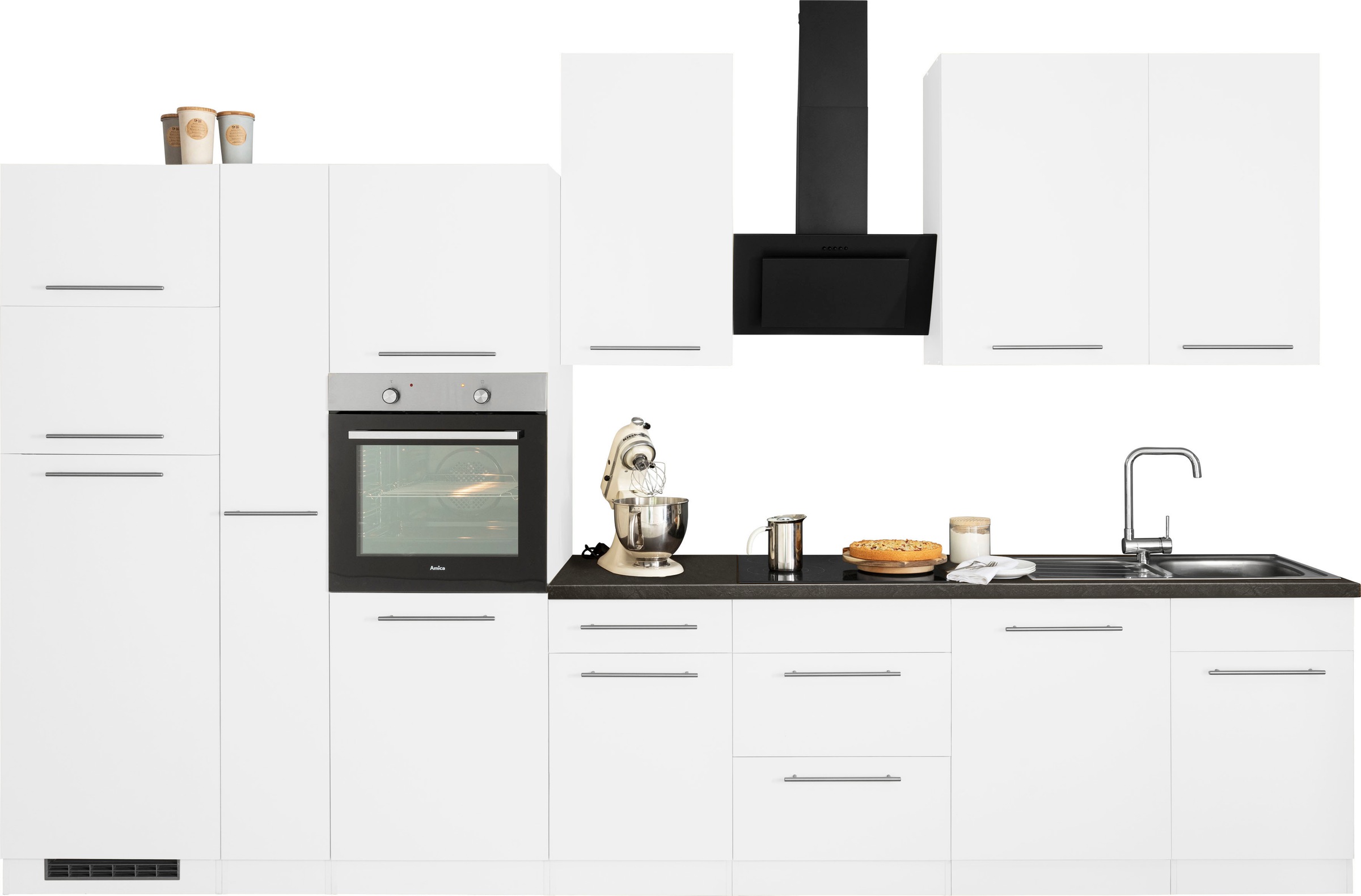 wiho Küchen Küchenzeile »Unna«, bei OTTO online mit bestellen 370 cm E-Geräten, Breite