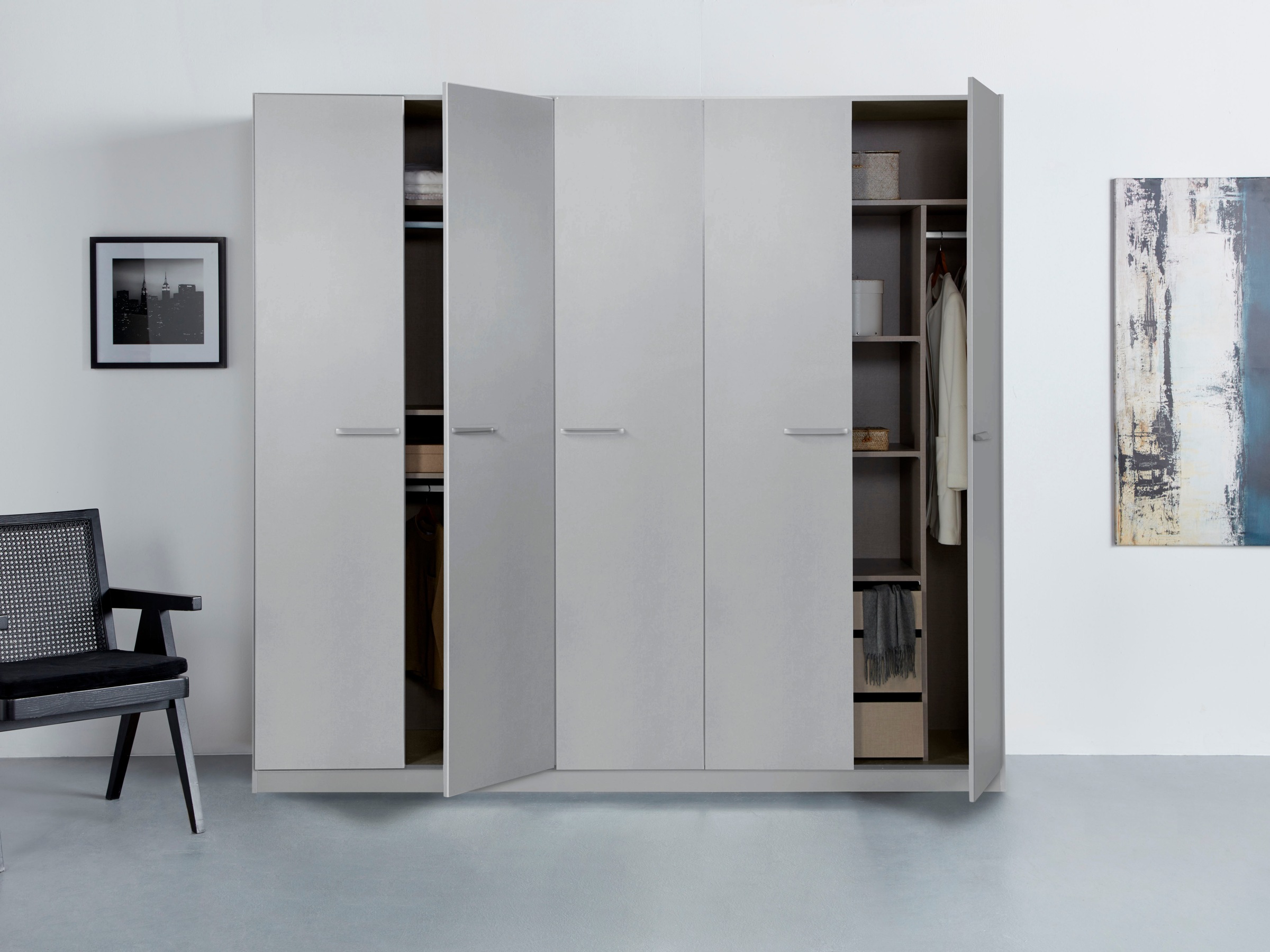 rauch Drehtürenschrank »Kleiderschrank Schrank Garderobe TOPSELLER OTELI inkl. Inneneinteilung«, mit 3 Innenschubladen extra Böden optional mit Spiegel MADE IN GERMANY
