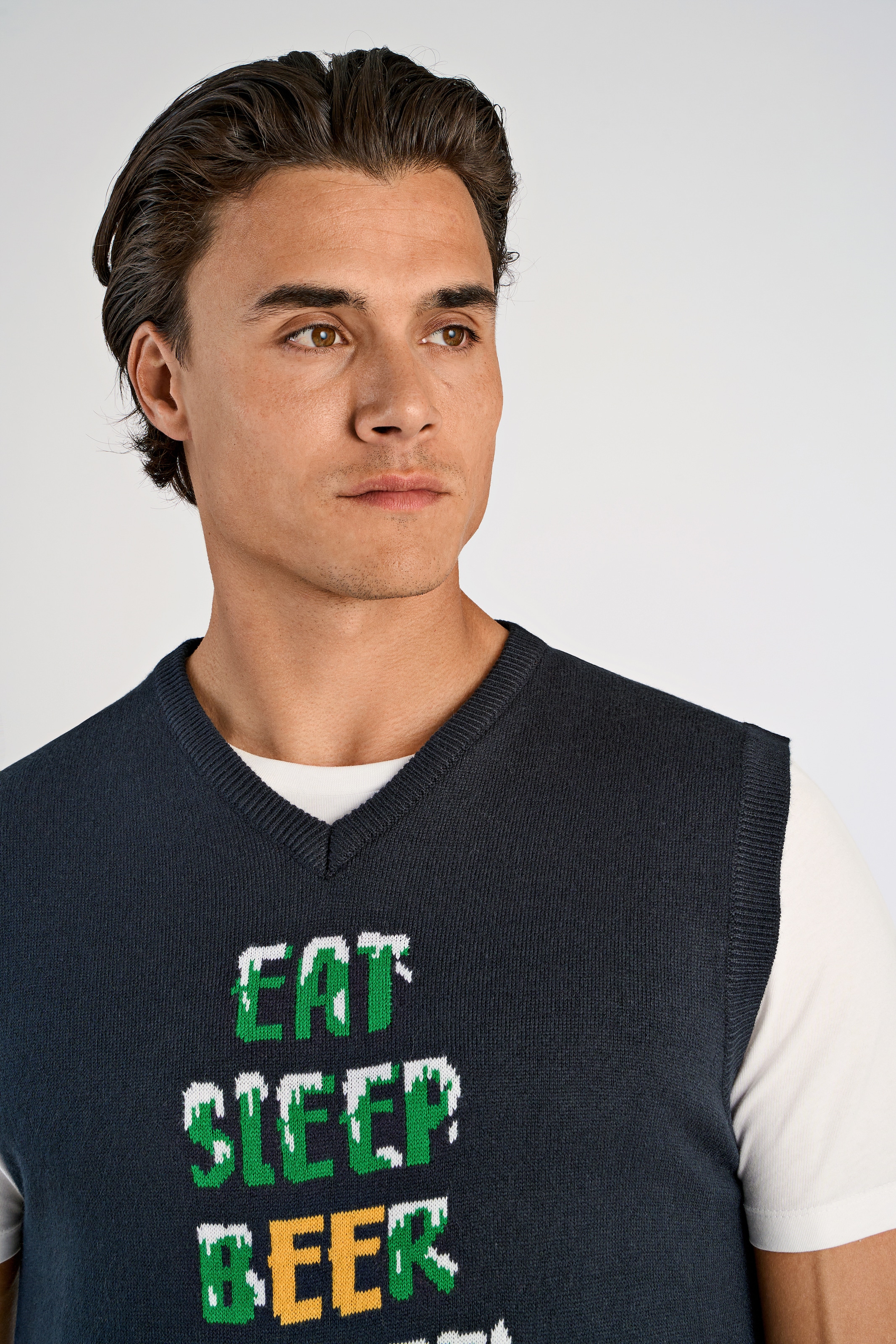 LINDBERGH Pullunder mit weihnachtlichem Intarsien Muster