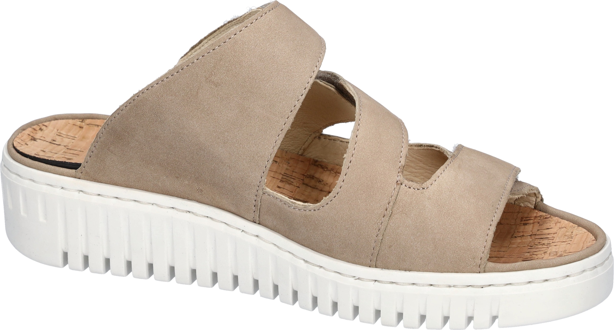 Waldläufer Pantolette »H-WILLOW«  Sommerschuh, Hausschuh, Keilabsatz, mit Korkfußbett, H-Weite