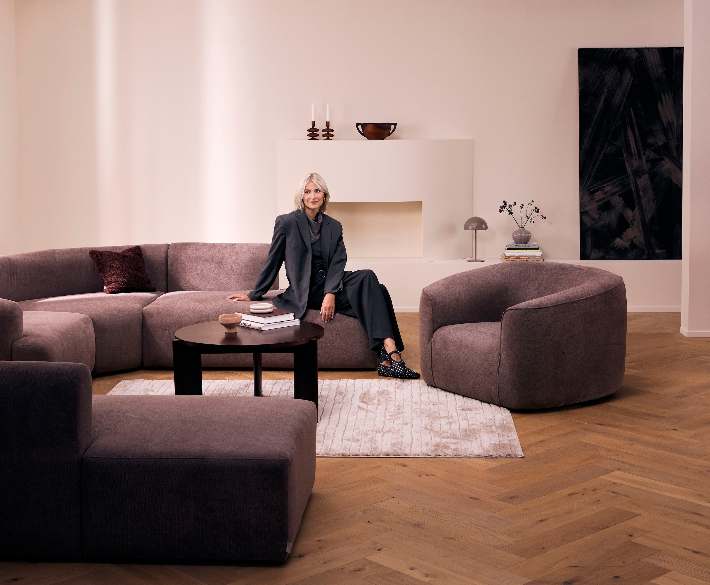 LeGer Home by Lena Gercke Sessel »LYZA Sofa-Mittelelement, Maße B/T/H: 76/96/74 cm«, als Modul oder separat verwendbar, für individuelle Zusammenstellung