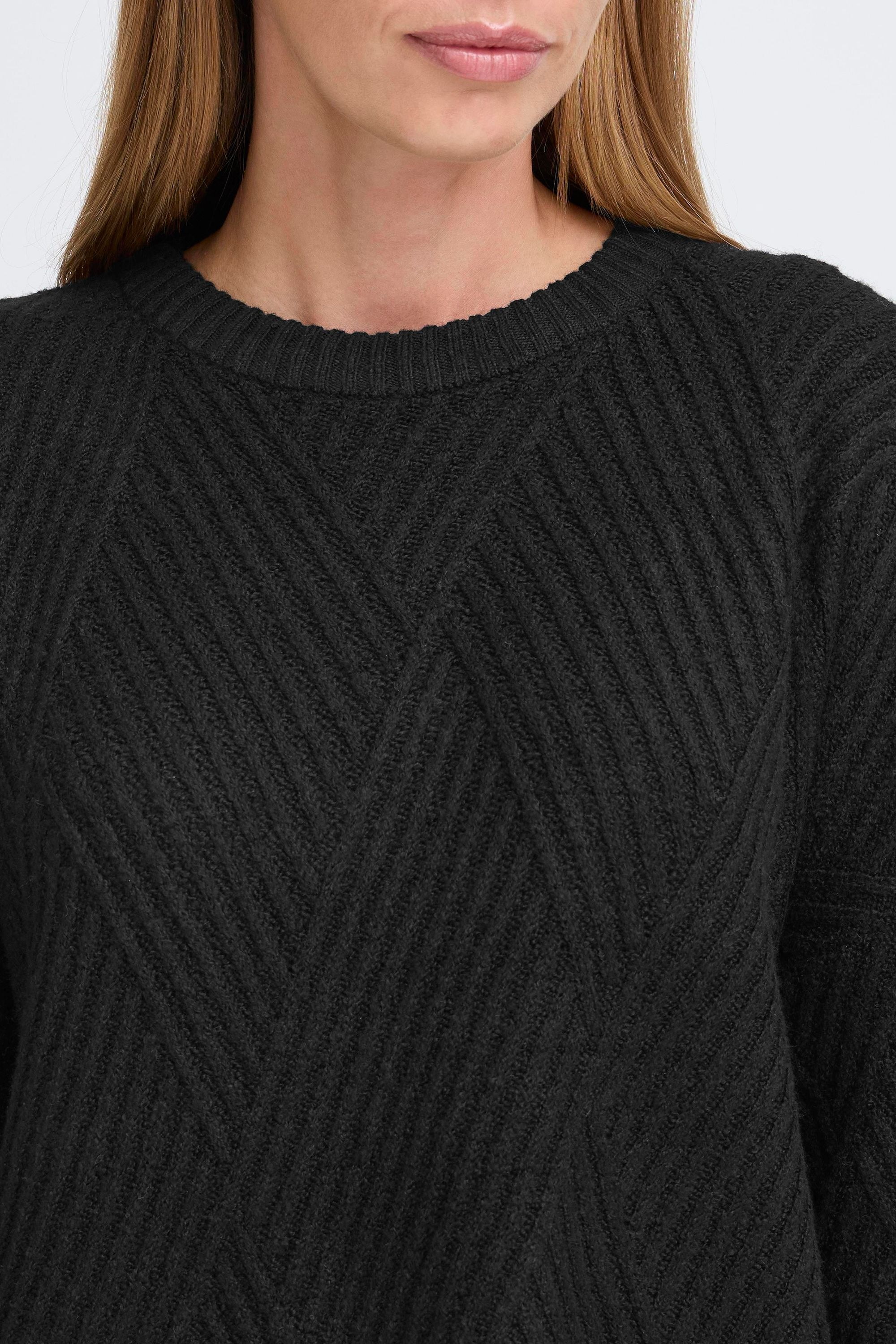 OXMO Strickfleece-Pullover »Strickpullover OXIBOMMA«