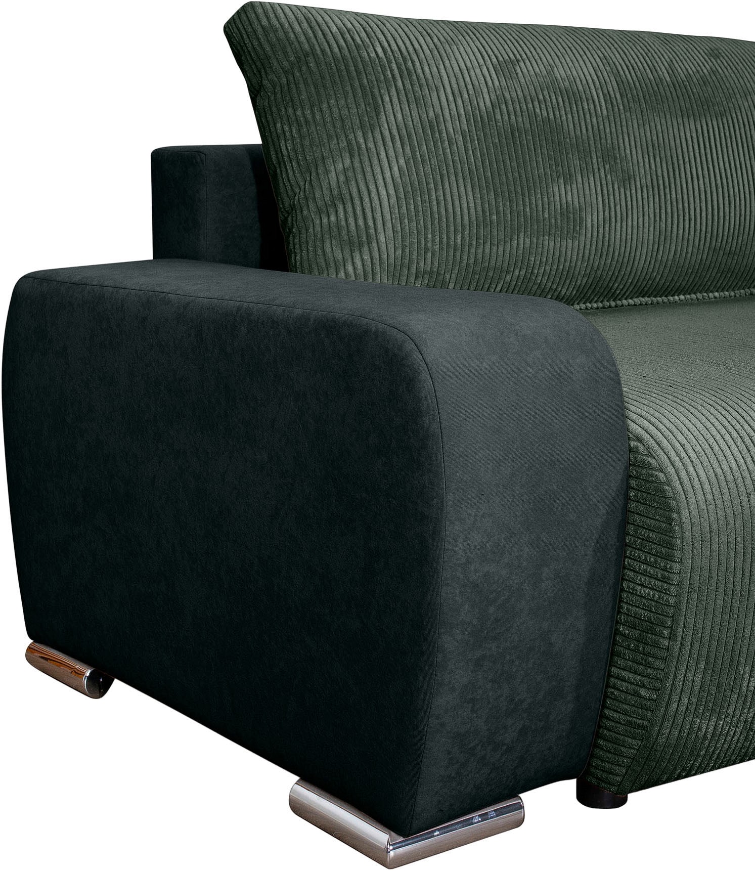 COLLECTION AB Ecksofa »Poppy L-Form, B: 227 cm« Schlaffunktion, Bettkasten & 1 Zierkissen