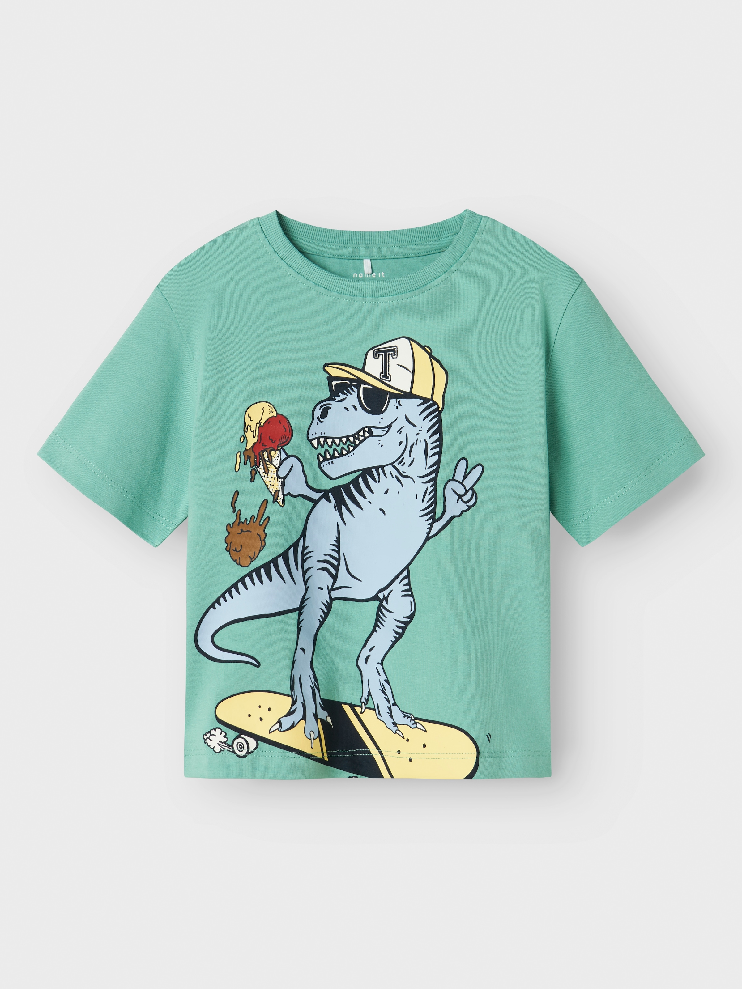 Name It T-Shirt »NMMDINO NREG SS TOP 2P«, (Packung, 2 tlg.)