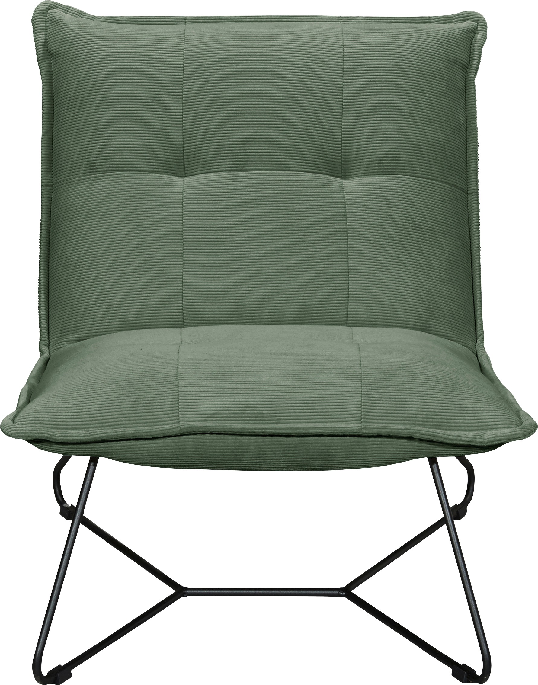 ED EXCITING DESIGN Sessel »Vico« mit Design-Gestell aus schwarzem Metall, in Cord