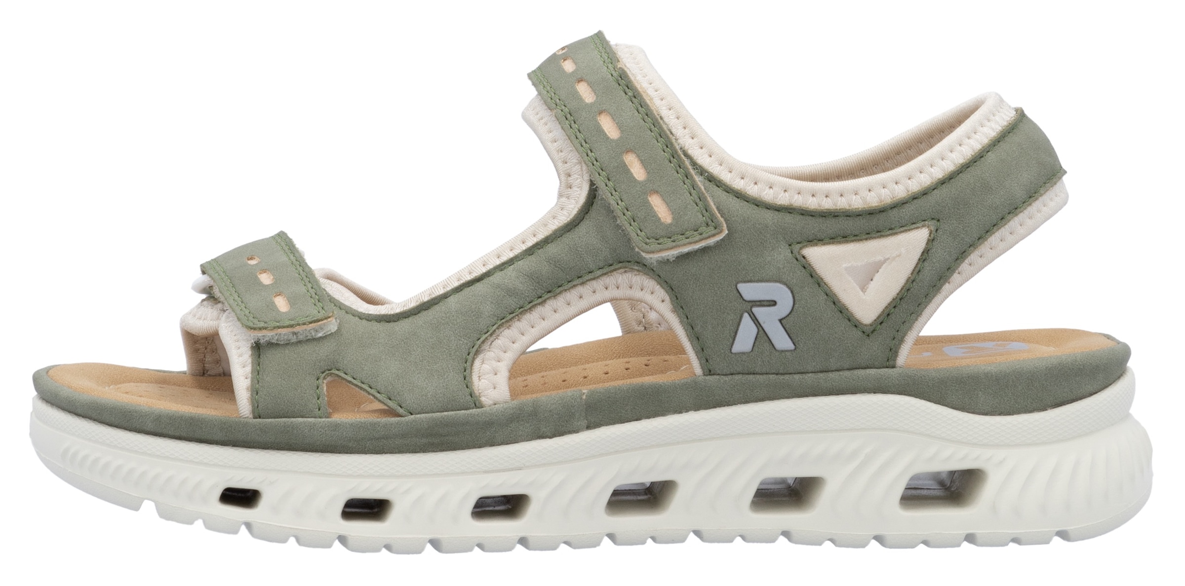 RIEKER Sport Sandale »Outdoorsandale«, Sommerschuh, Sandalette, Plateauabsatz, mit Klettverschlüssen