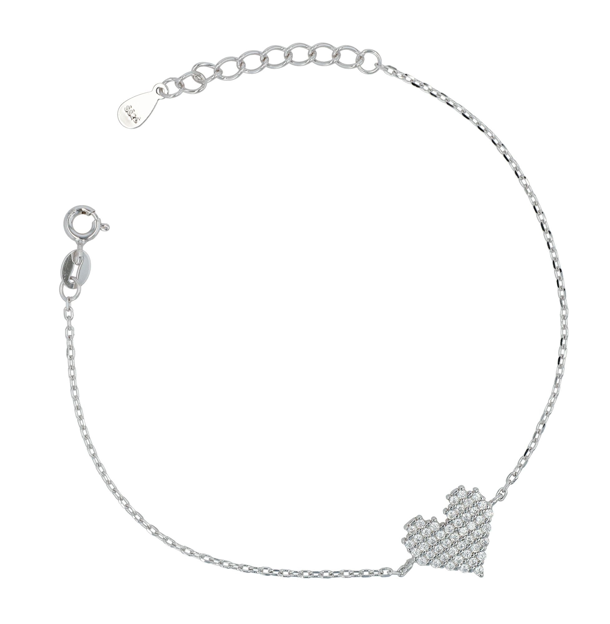 Adelia´s Armband »Damen Armband aus 925 Silber mit Zirkonia 17+3 cm«