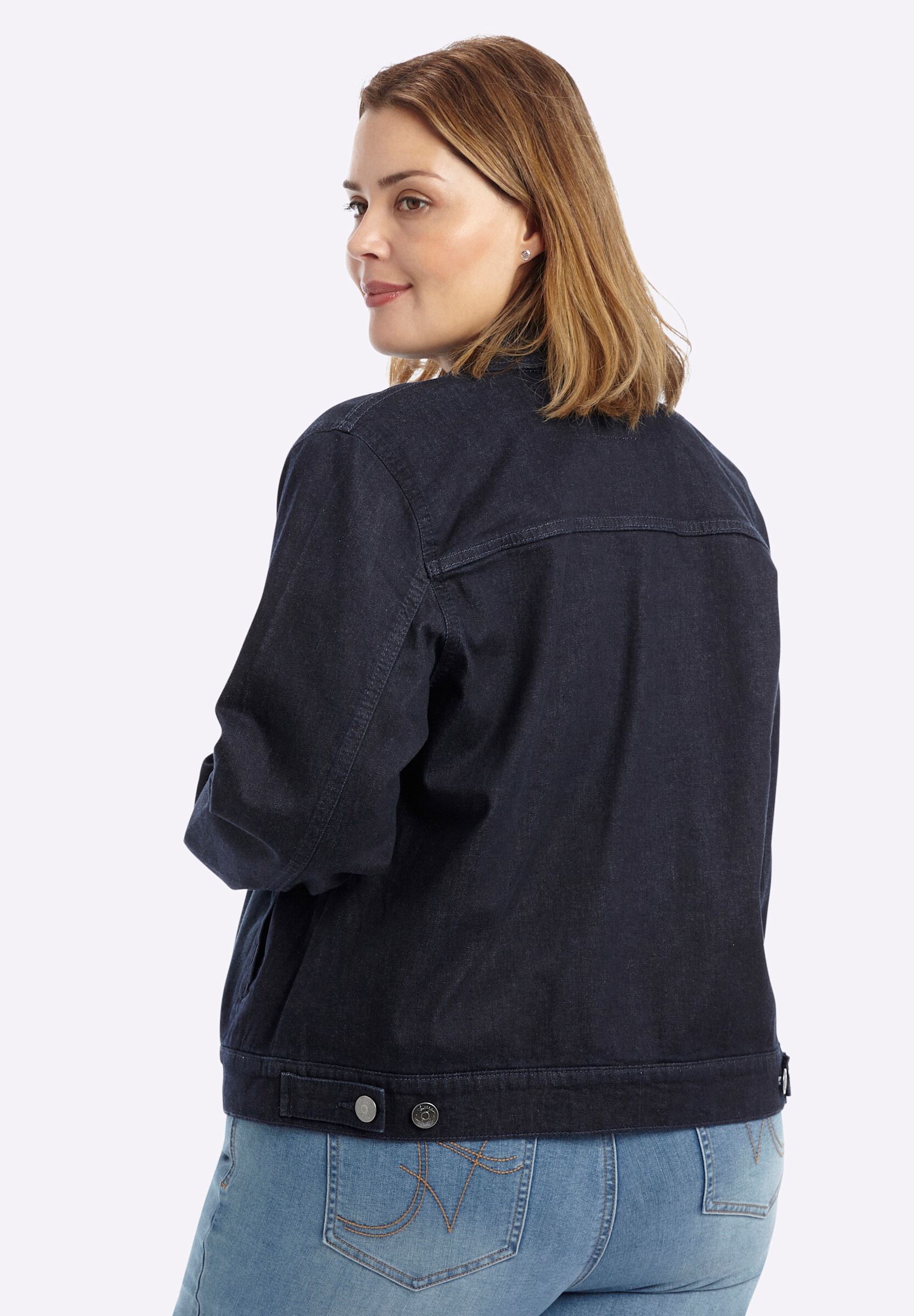 Sheego Jeansblazer »Jeansblazer Jeansjacke in Blousonform«