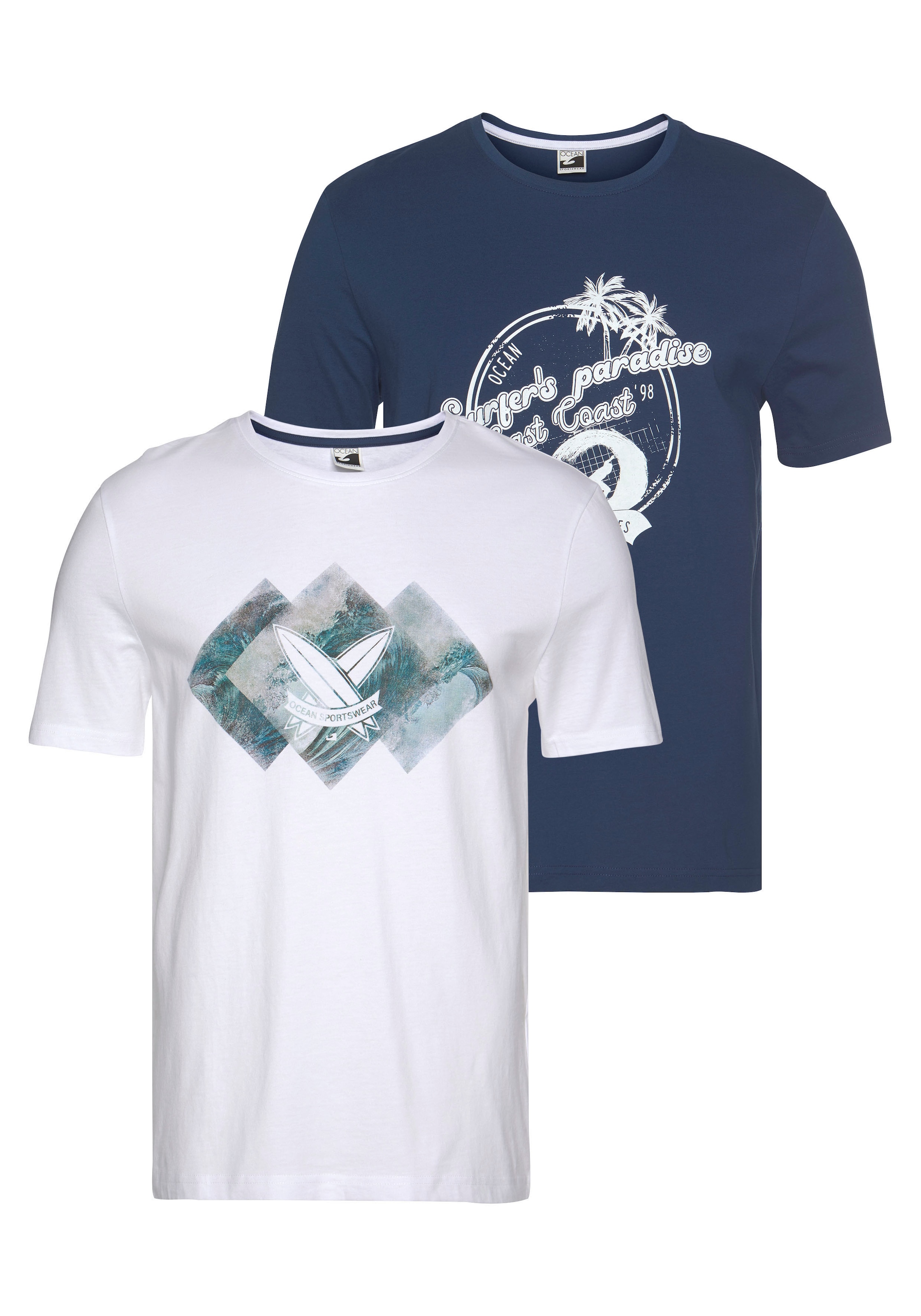 Ocean Sportswear T-Shirt »Essentials T-Shirts«, kurzärmelig, schmal geschnitten, mit Print, Rundhalsausschnitt