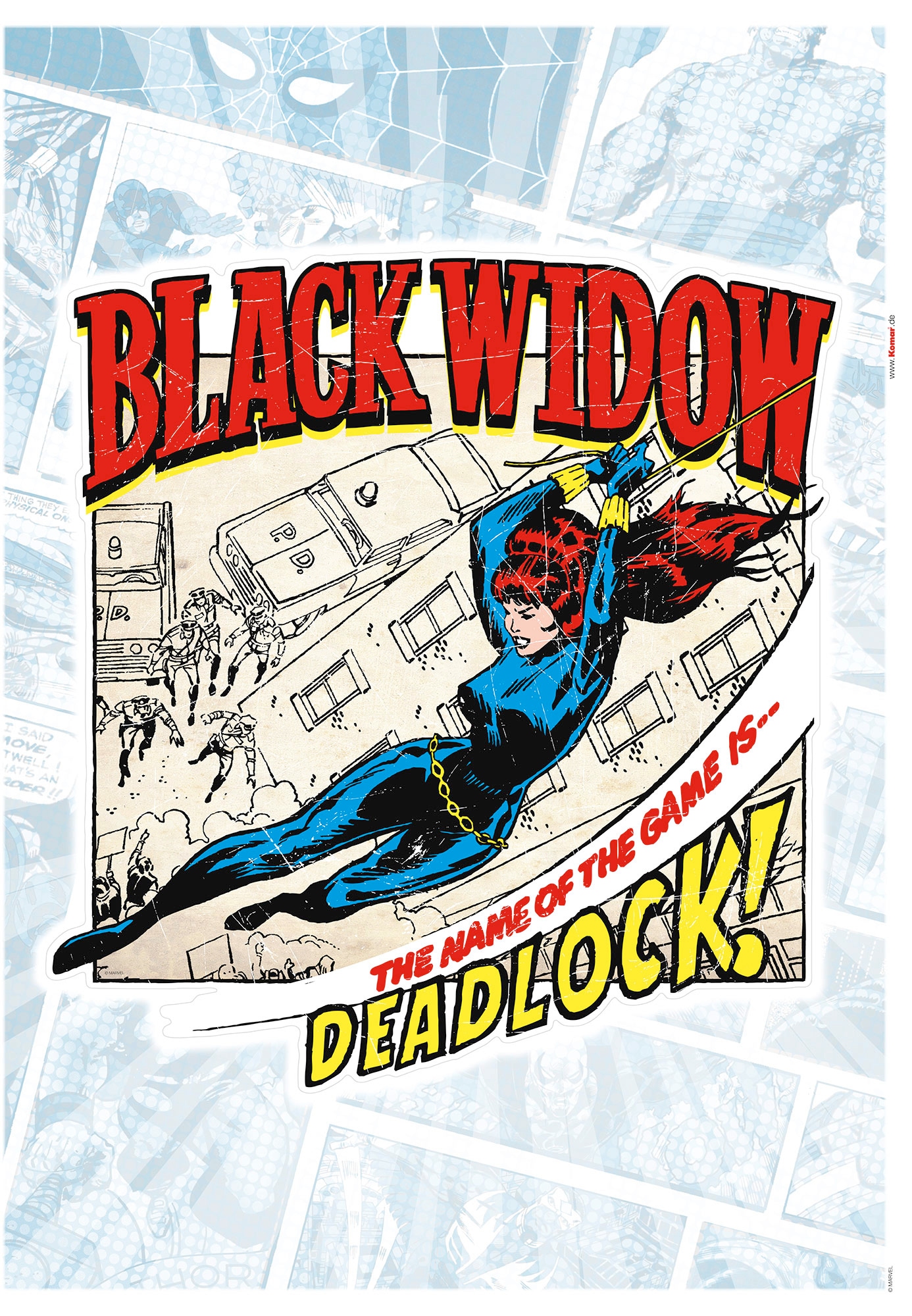 Wandtattoo »Black Widow Comic Classic«, (1 St.), 50x70 cm (Breite x Höhe),...