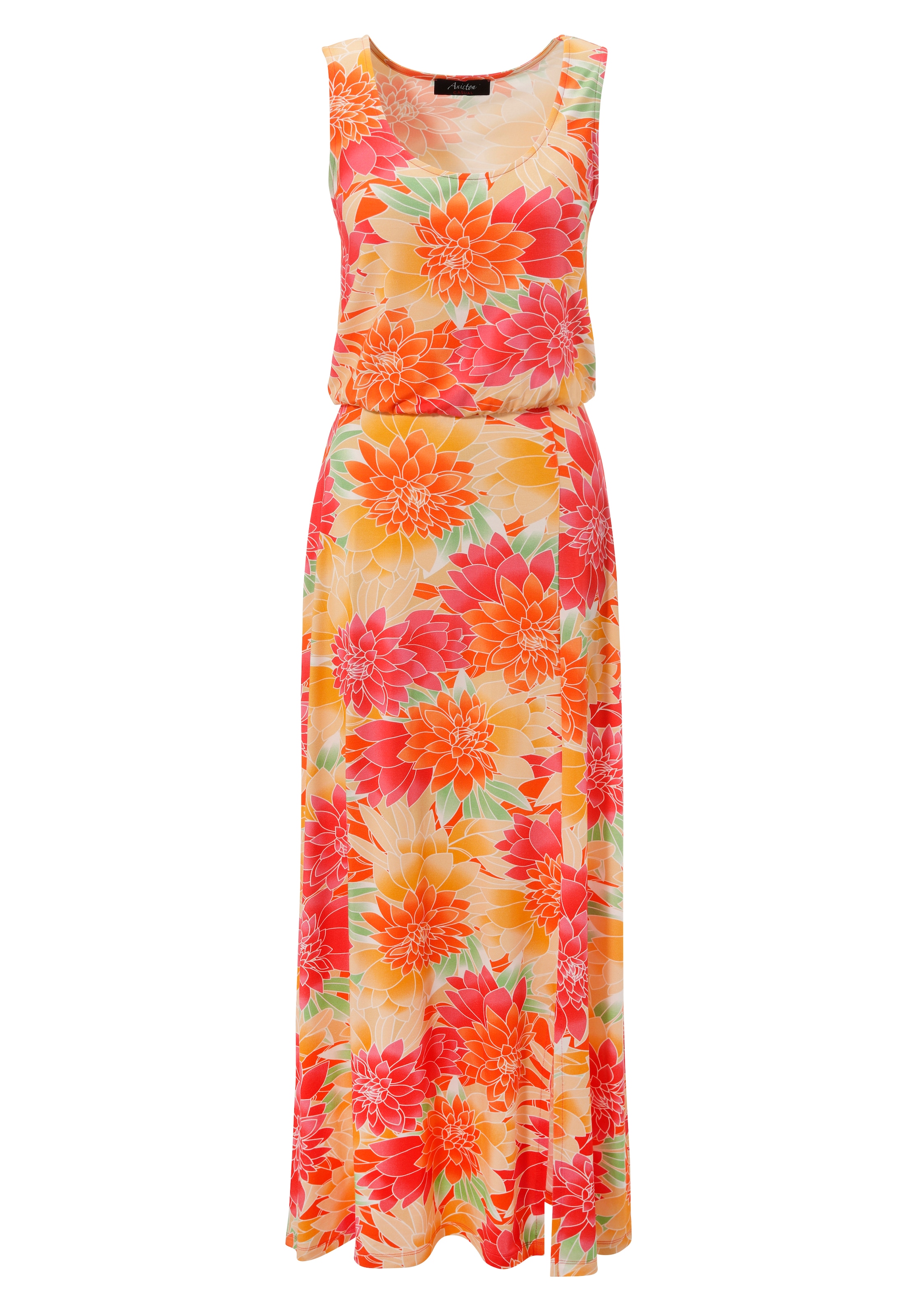 Aniston CASUAL Sommerkleid, mit großflächigen, farbenfrohen Blüten bedruckt
