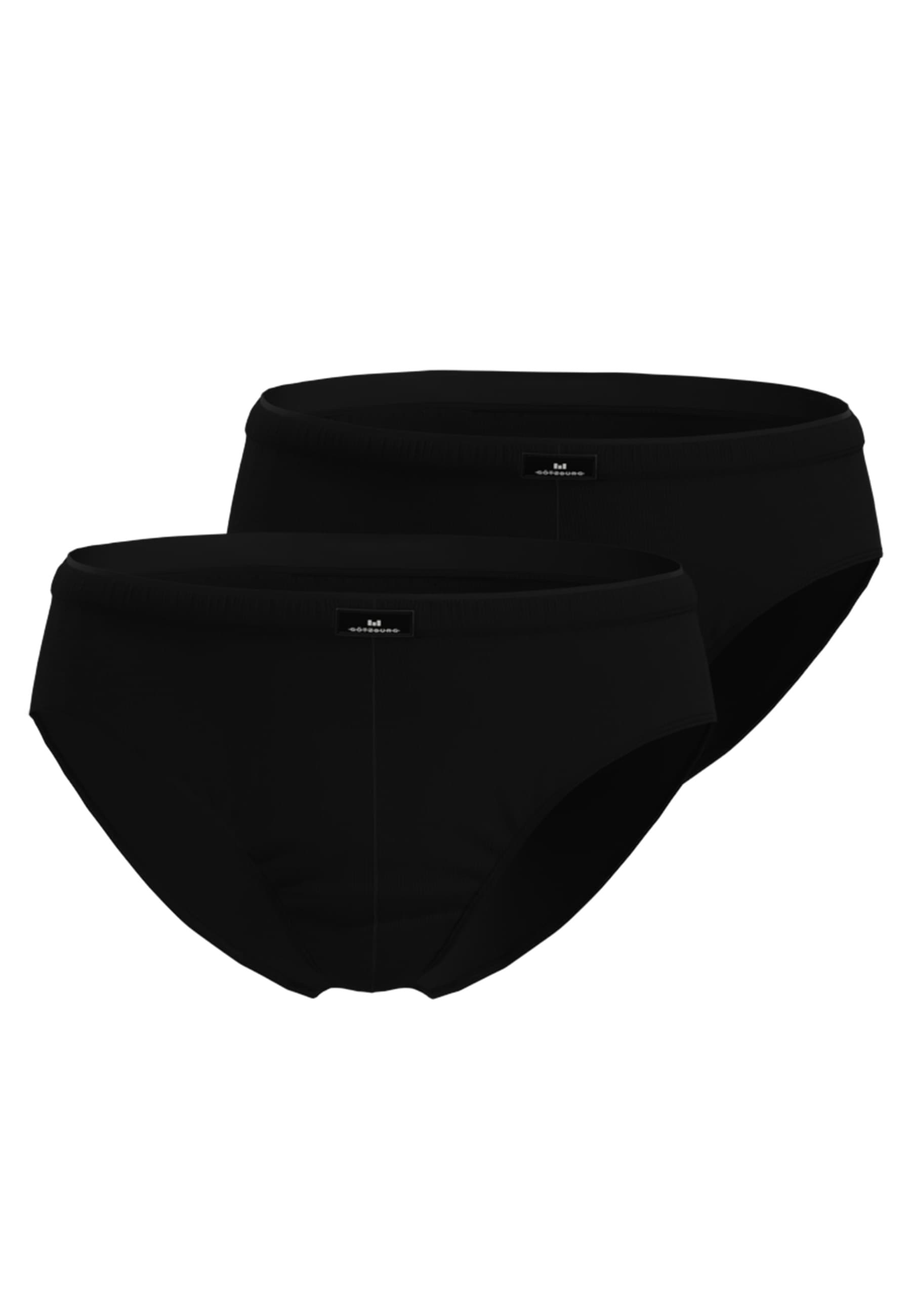 GÖTZBURG Slip »X-Lastic« 2er Pack,  kurz, eng, basic, mit Logo, elastischer Bund, Baumwollmix