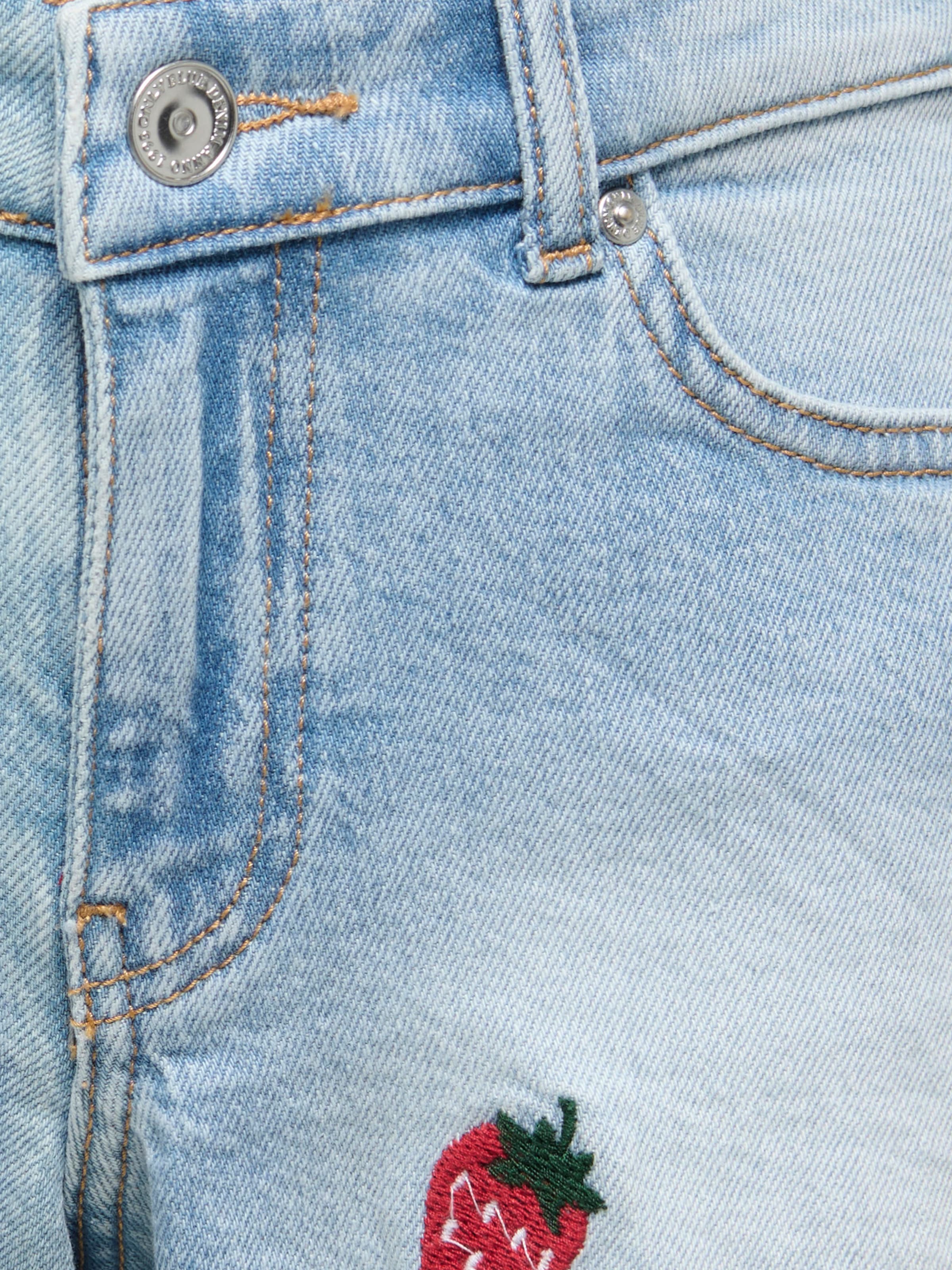 KIDS ONLY Jeansshorts »KOGROBYN EX VINTAGE BERRY DNM SHORTS« 1 Baumwolle mit Stretch, Stickerei Detail