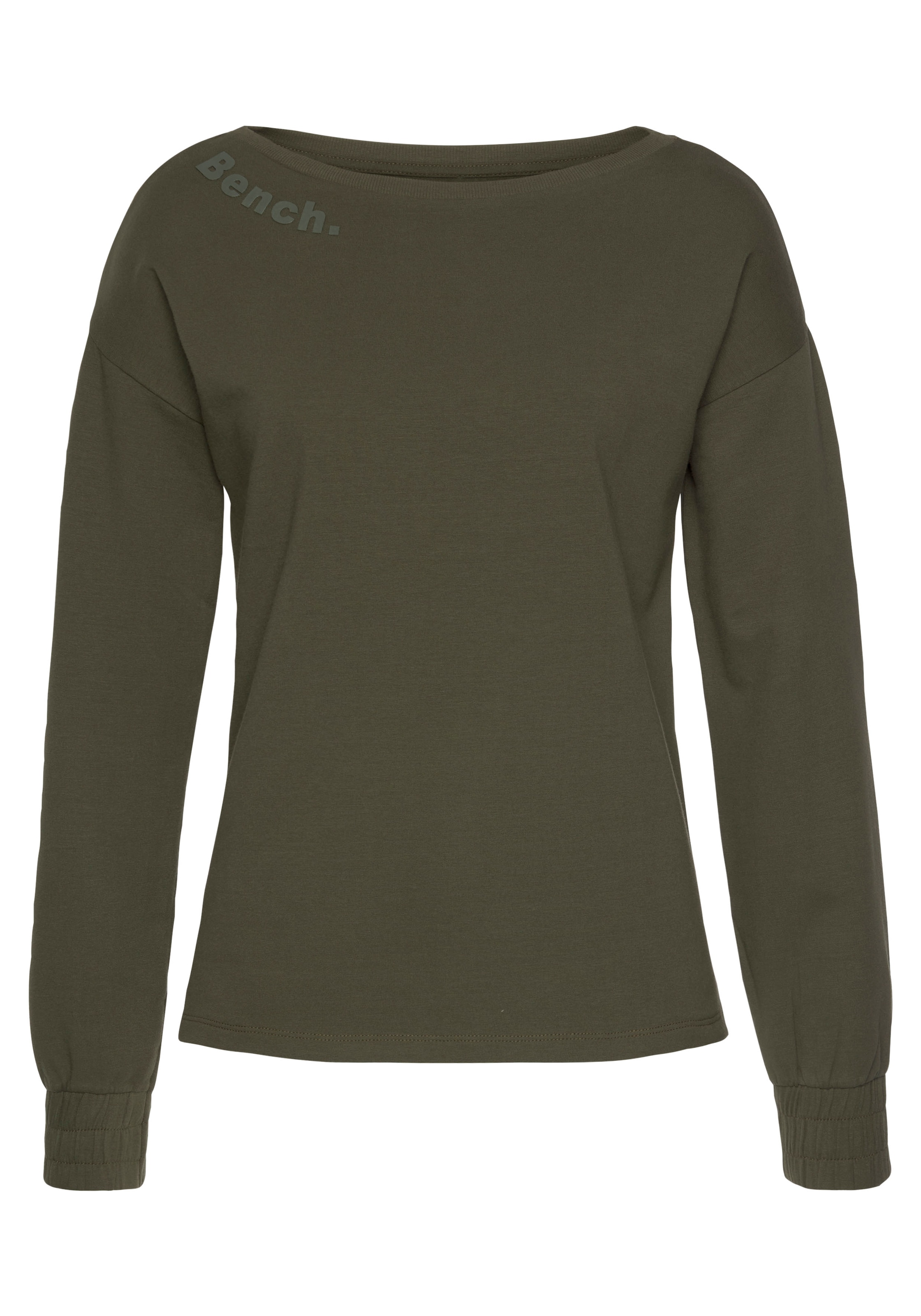 Bench. Loungewear Sweatshirt, mit gerafften Ärmelbündchen, Loungeanzug