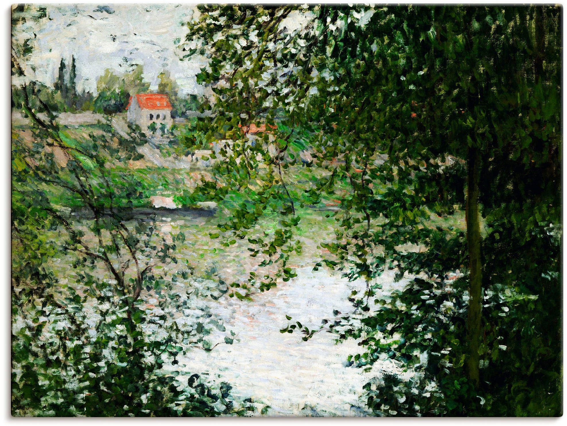 Artland Wandbild »Bäume auf der Ile de la Grande Jatte«, Gewässer, (1 St.), in vielen Größen & Produktarten - Alubild / Outdoorbild für den Außenbereich, Leinwandbild, Poster, Wandaufkleber / Wandtattoo auch für Badezimmer geeignet