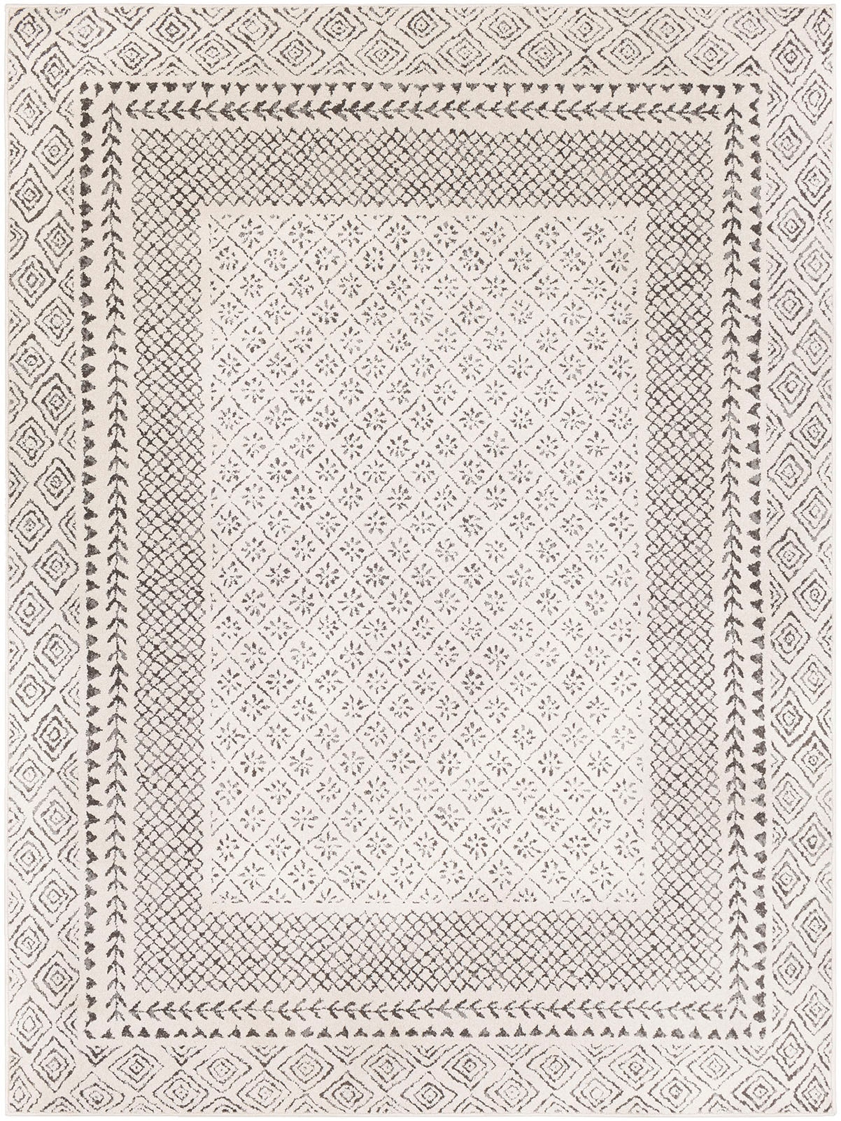 Livabliss Teppich »MONACO«, rechteckig, 14 mm Höhe, Skandinavischer Teppich, Kurzflor Boho-Wohnzimmerteppich