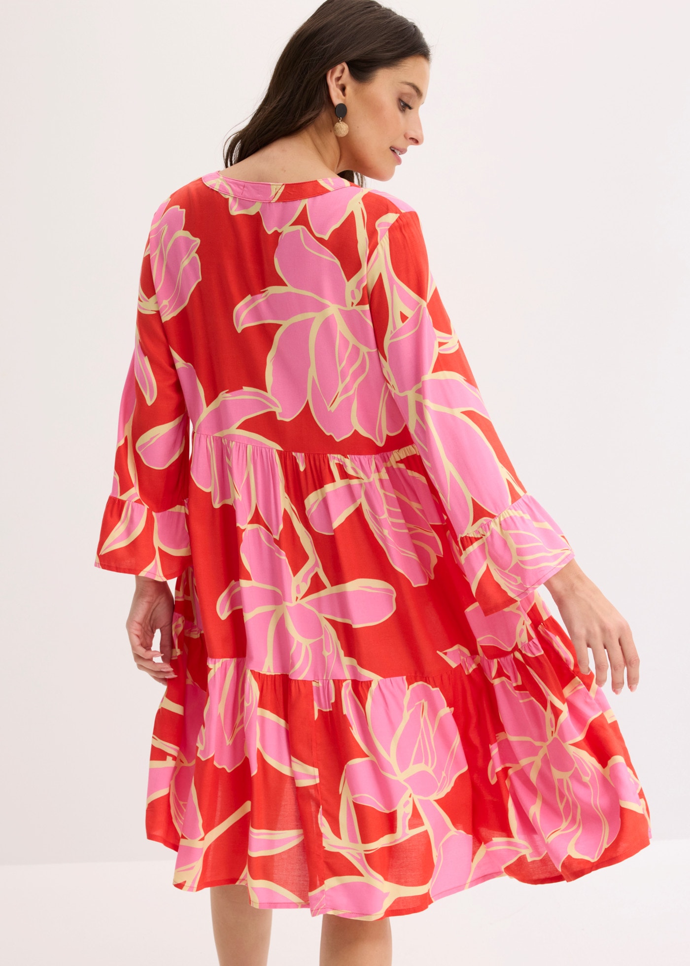bonprix Tunikakleid figurumspielende Passform, mit trendigem Muster, Sommerkleid
