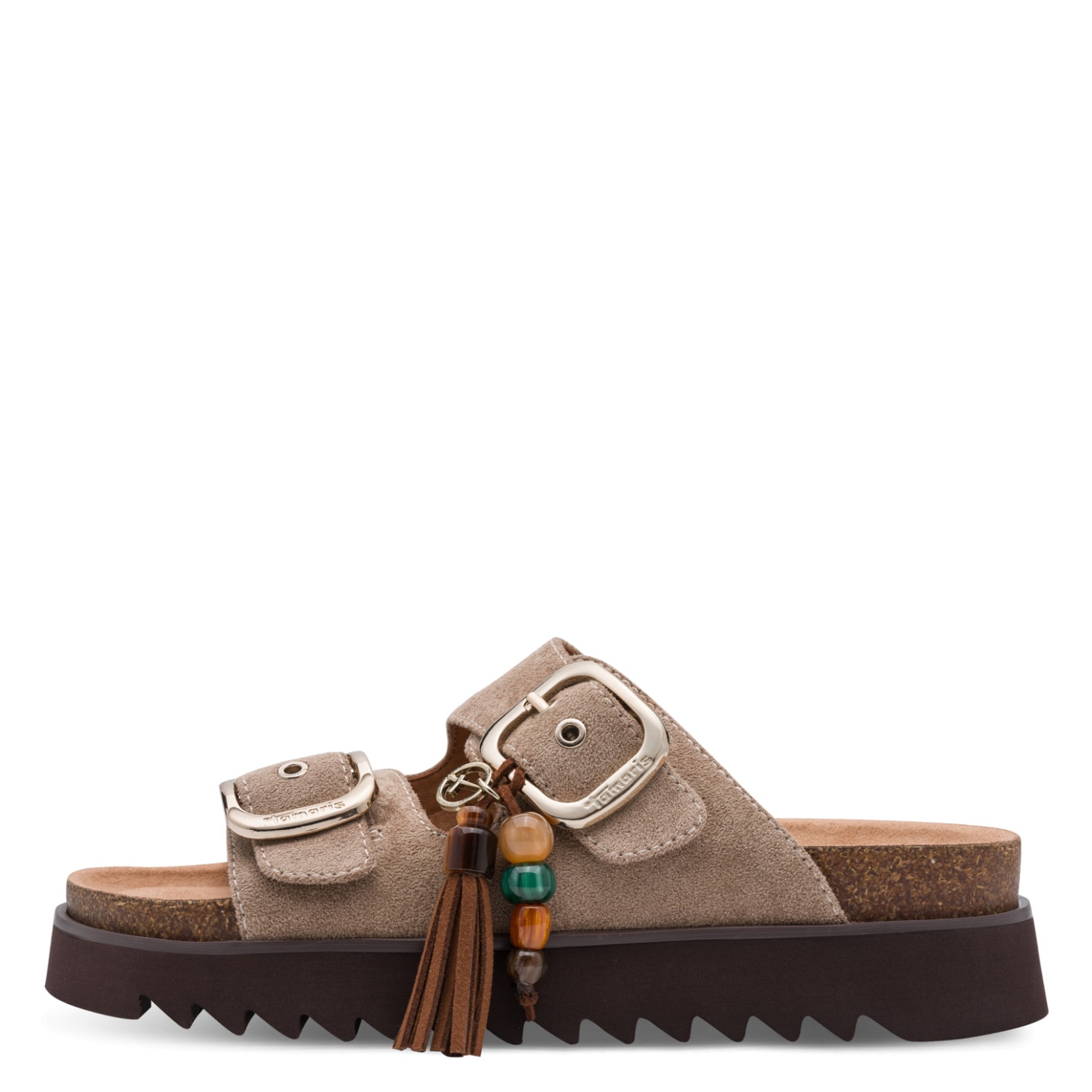 Tamaris Pantolette  Sommerschuh, Schlupfschuh mit Anhänger und Zierperlen
