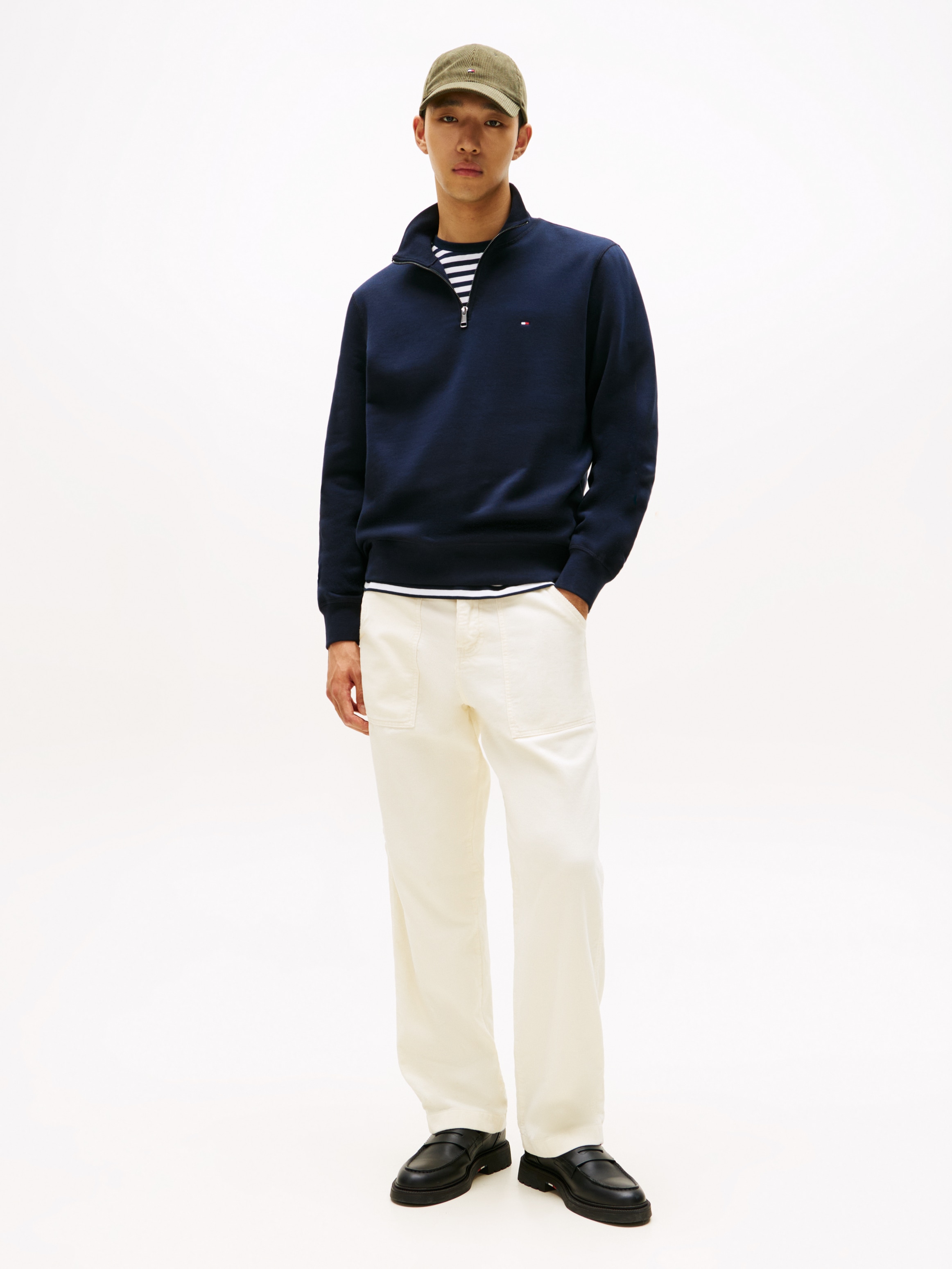 Tommy Hilfiger Sweatshirt »ESSENTIAL FLEECE 1/4 ZIP«, mit Stehkragen