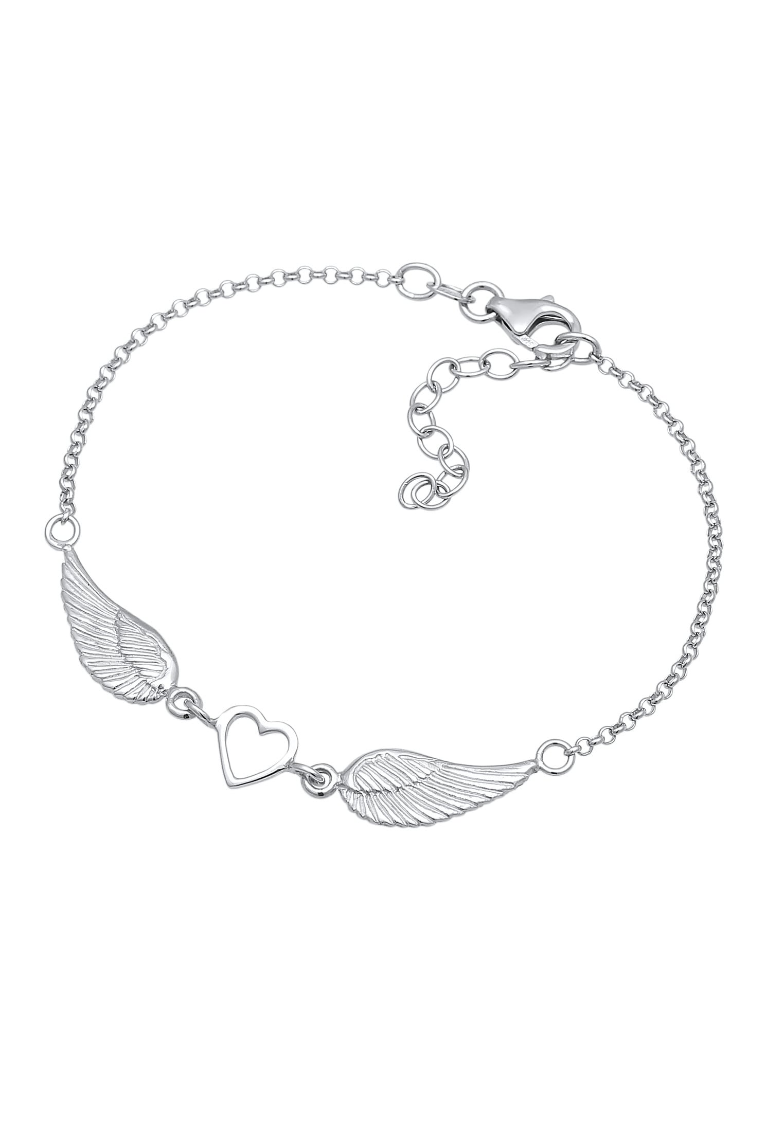 Elli Armkette »Armband Herz Flügel 925 Sterling Silber«