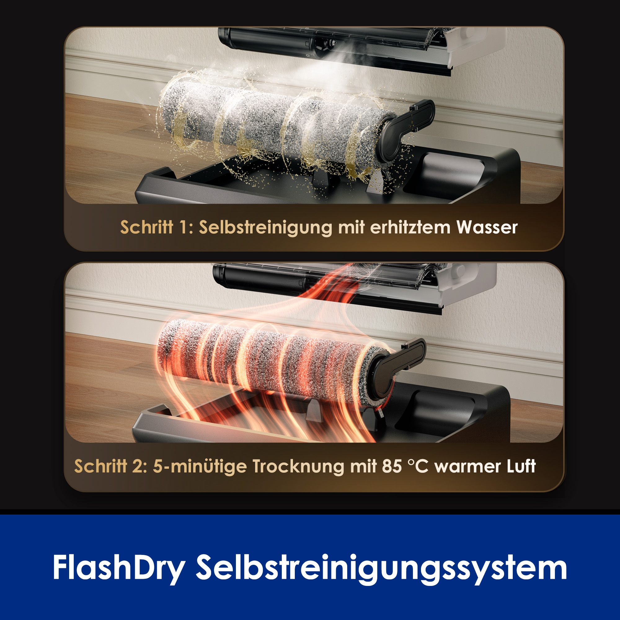 Tineco Nass-Trocken-Sauger »FLOOR ONE Switch i5 Stretch, 85°C Heißluft-Trocknung,  Handstaubsauger« Nass-Trocken-Sauger mit optionalem Handstaubsauger (inkl. Aufsätze)