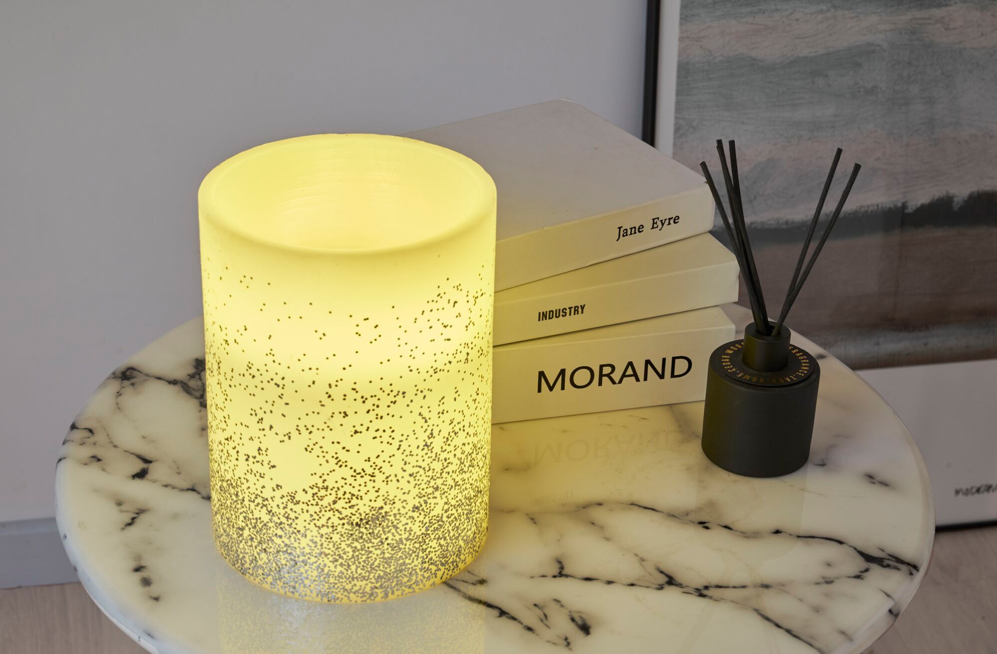 Pauleen LED Dekolicht »LED-Kerze Glitter Wachskerze Einzelartikel Timer Batterie Weiß/Silber«