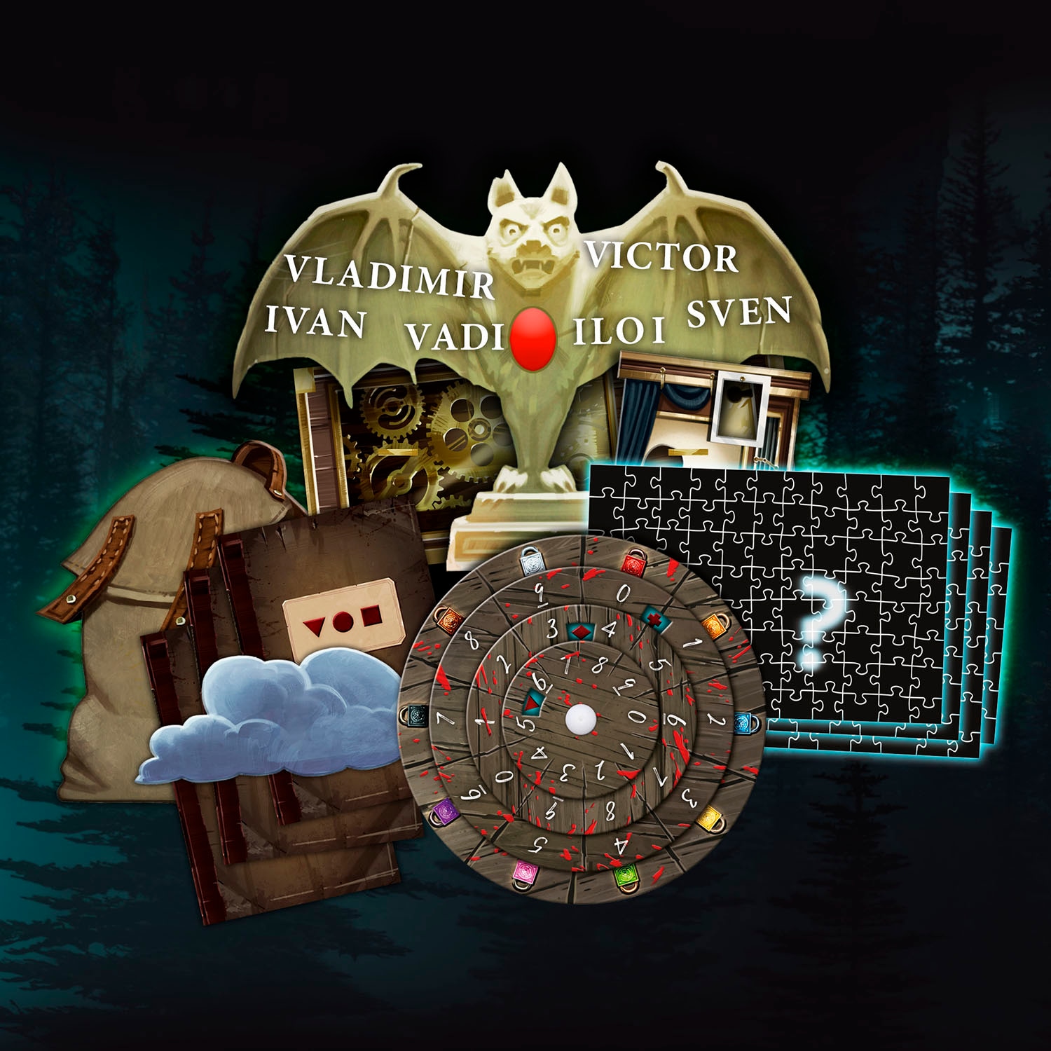 Kosmos Spiel »EXIT® Das Spiel + Puzzle Das dunkle Schloss«, Made in Germany