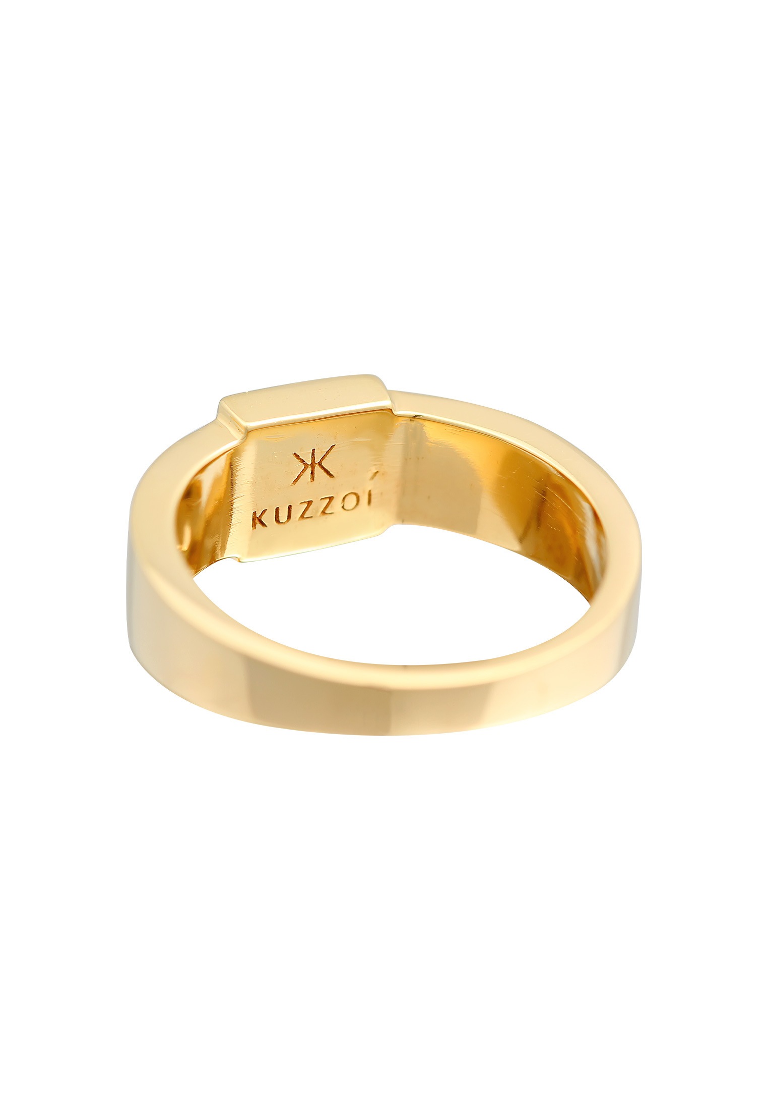 Kuzzoi Siegelring »Ring Herren Bandring Onyx Pyramide 925 Silber«