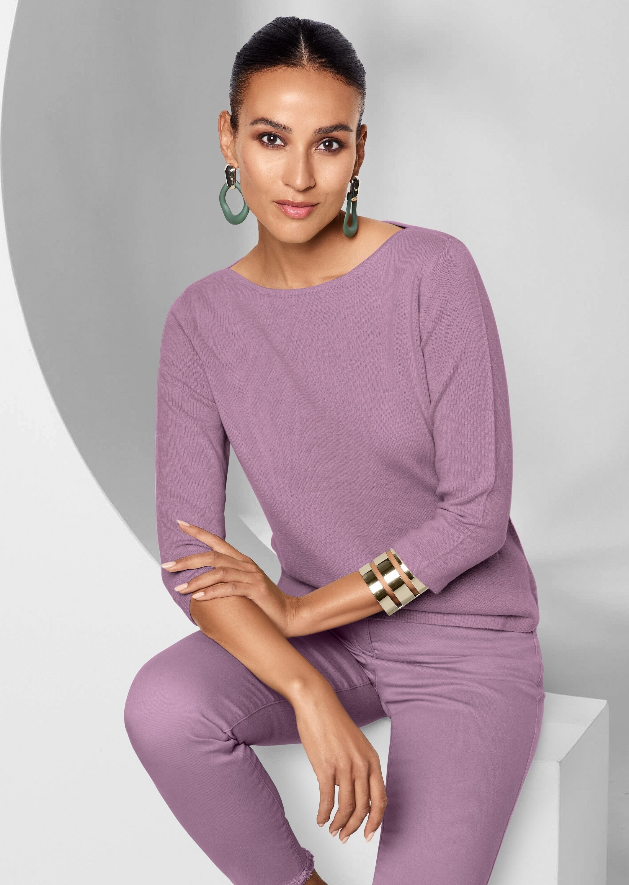 MADELEINE Longpullover »Pullover Kaschmirpullover mit U-Boot-Ausschnitt«
