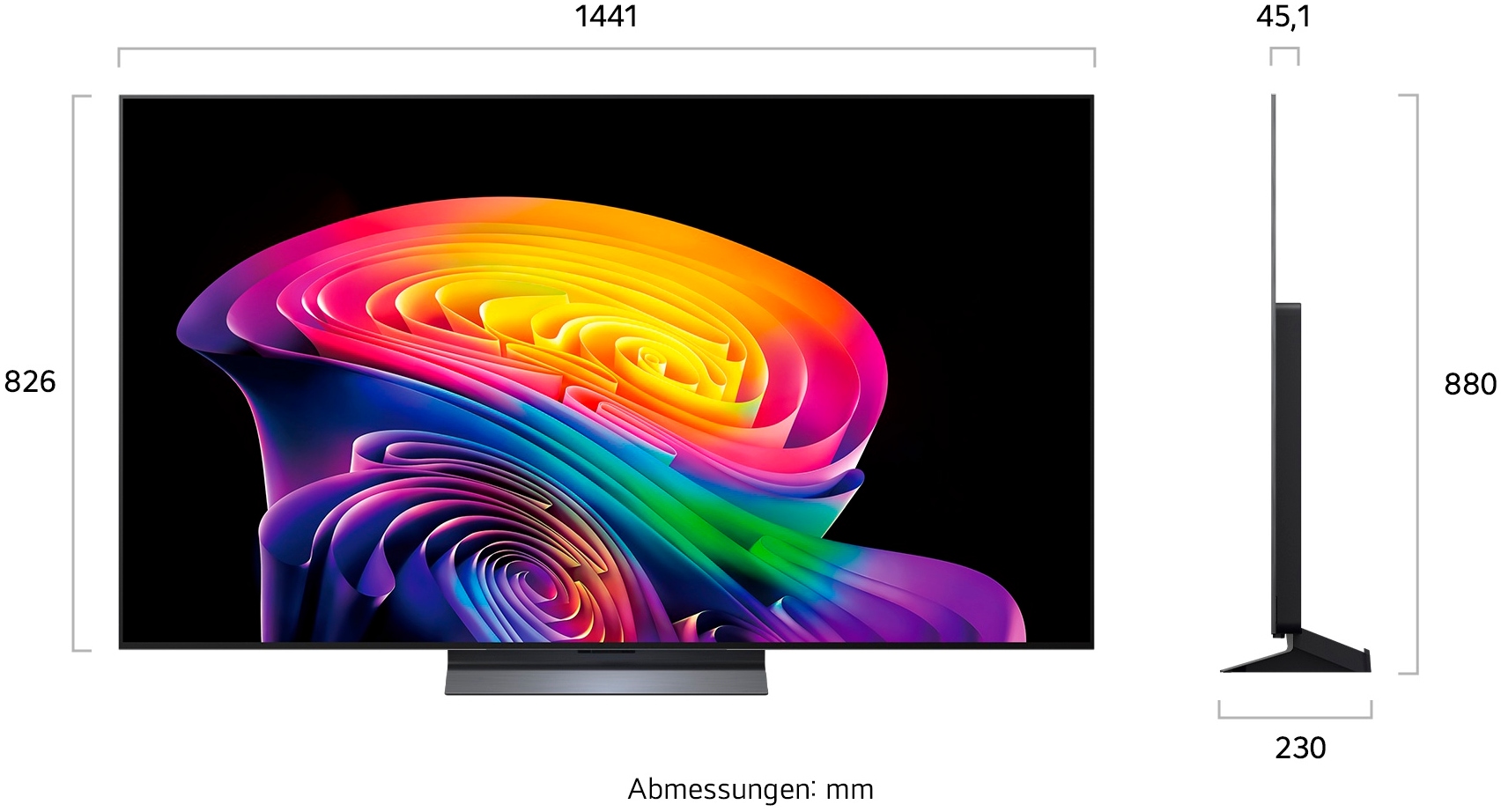 LG OLED-Fernseher »OLED65C68LA« 164 cm/65 ″ Smart-TV