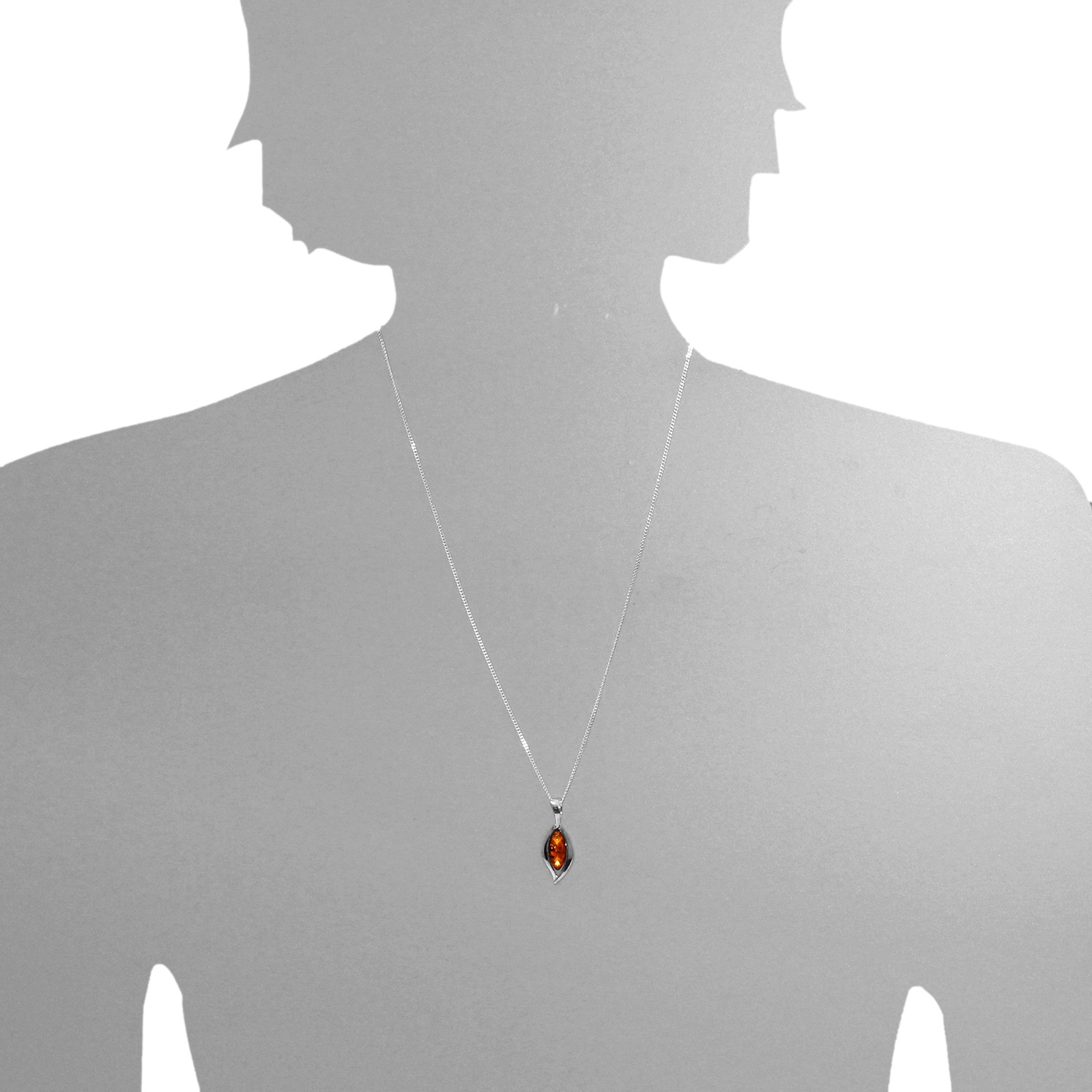 OSTSEE-SCHMUCK Kette mit Anhänger »- Sabrina - Silber 925/000 - Bernstein«