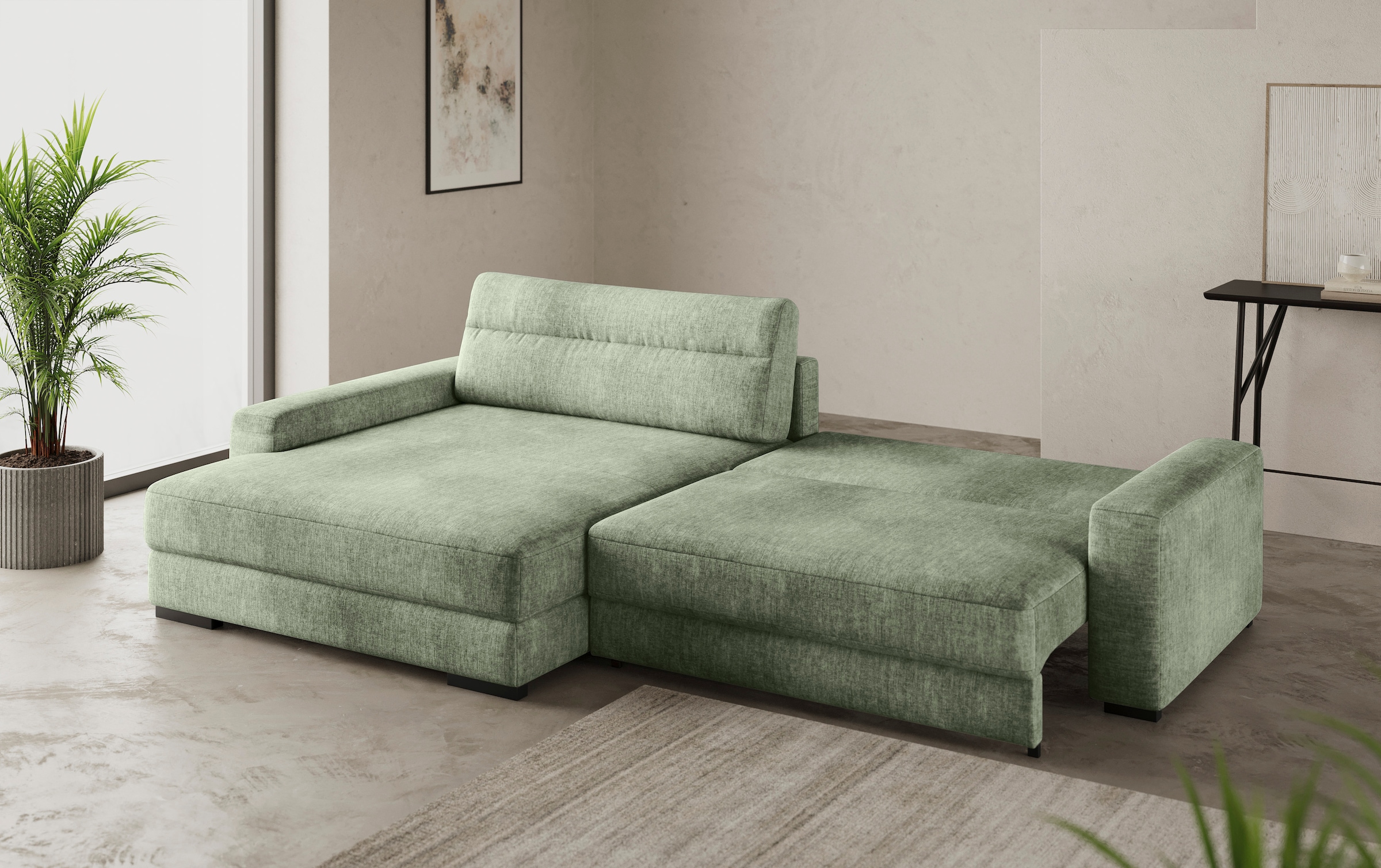 Mr. Couch Ecksofa »Marcello L-Form«, inklusive EasyBett und Bettkasten
