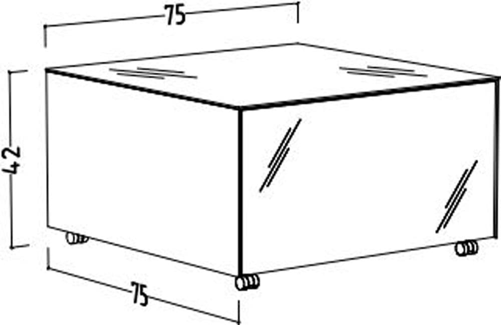 Mäusbacher Couchtisch Couchtisch auf Rollen BHT 75/42/75 cm mit 1 Schublade, 1 offenes Fach