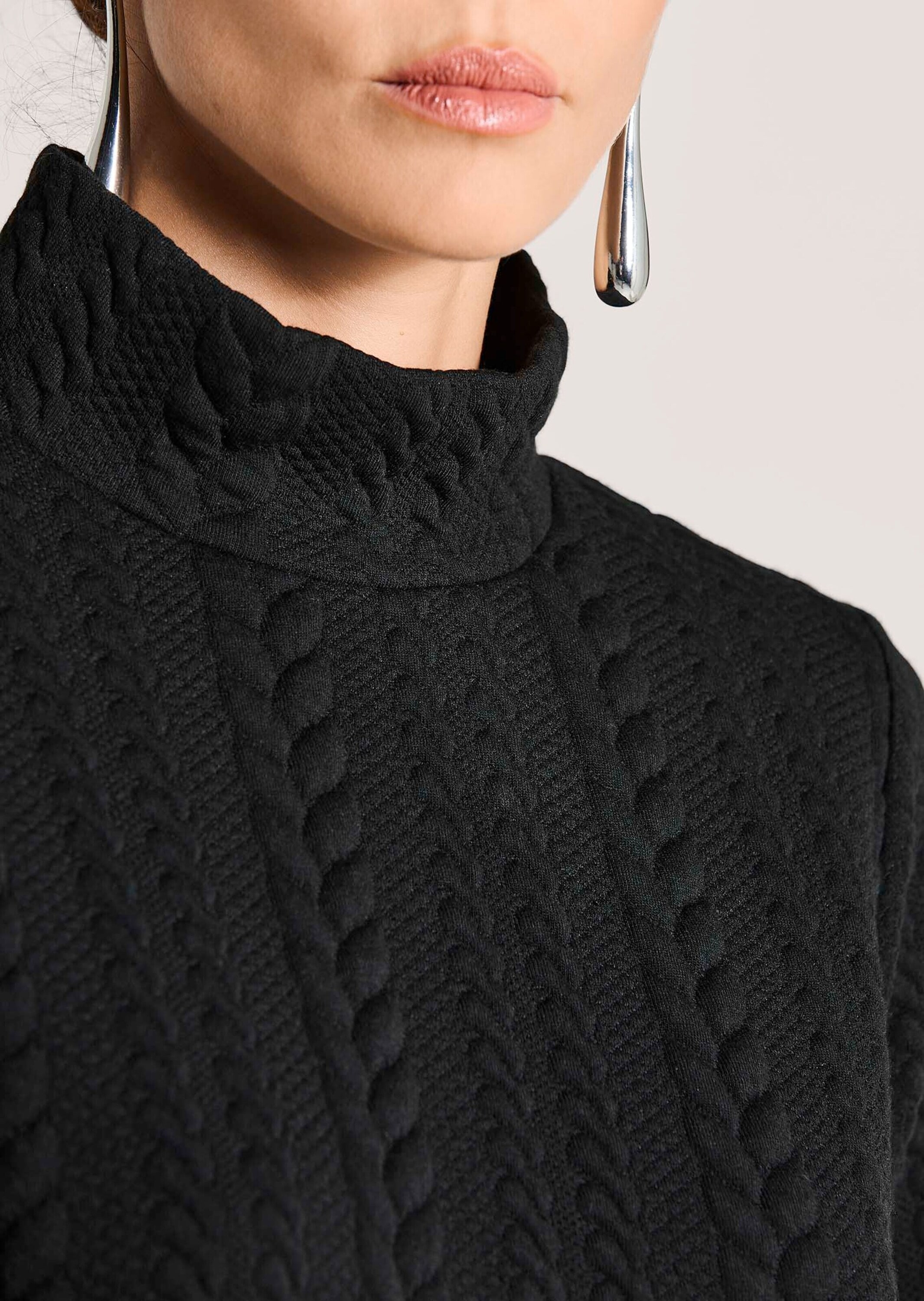 MADELEINE Langarmshirt »Sweatshirt Sweatshirt mit Zopfstruktur«