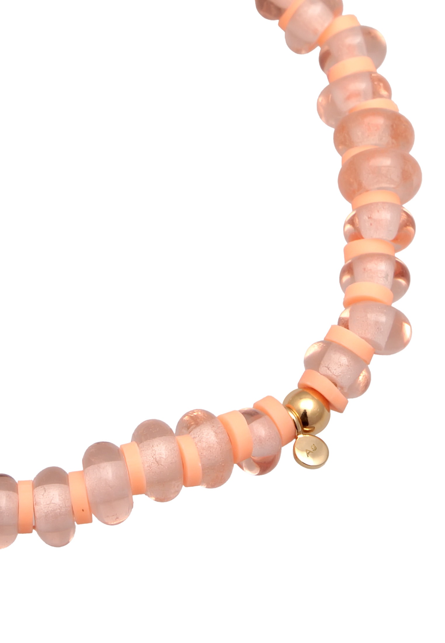 Elli Armkette »Armband Glas Perlen Heishi Disc Muschelkernperle 925 Silber«